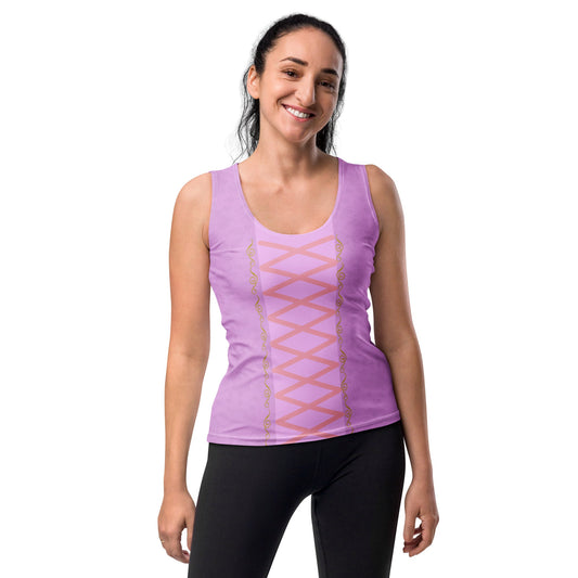 Rapunzel Inspired Tank Top disney princessdisney styleAdult T-ShirtLittle Lady Shay Boutique