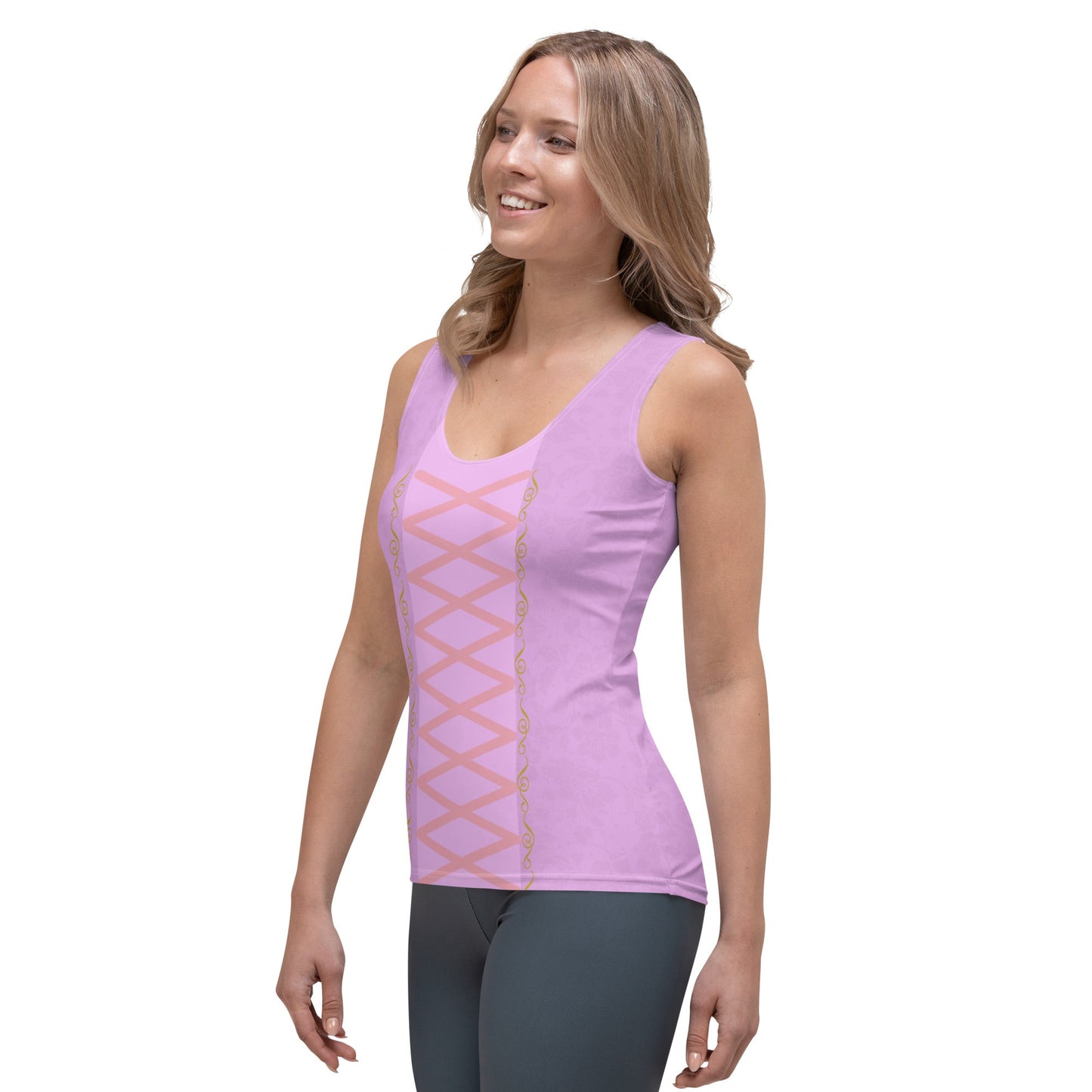 Rapunzel Inspired Tank Top disney princessdisney styleAdult T-ShirtLittle Lady Shay Boutique