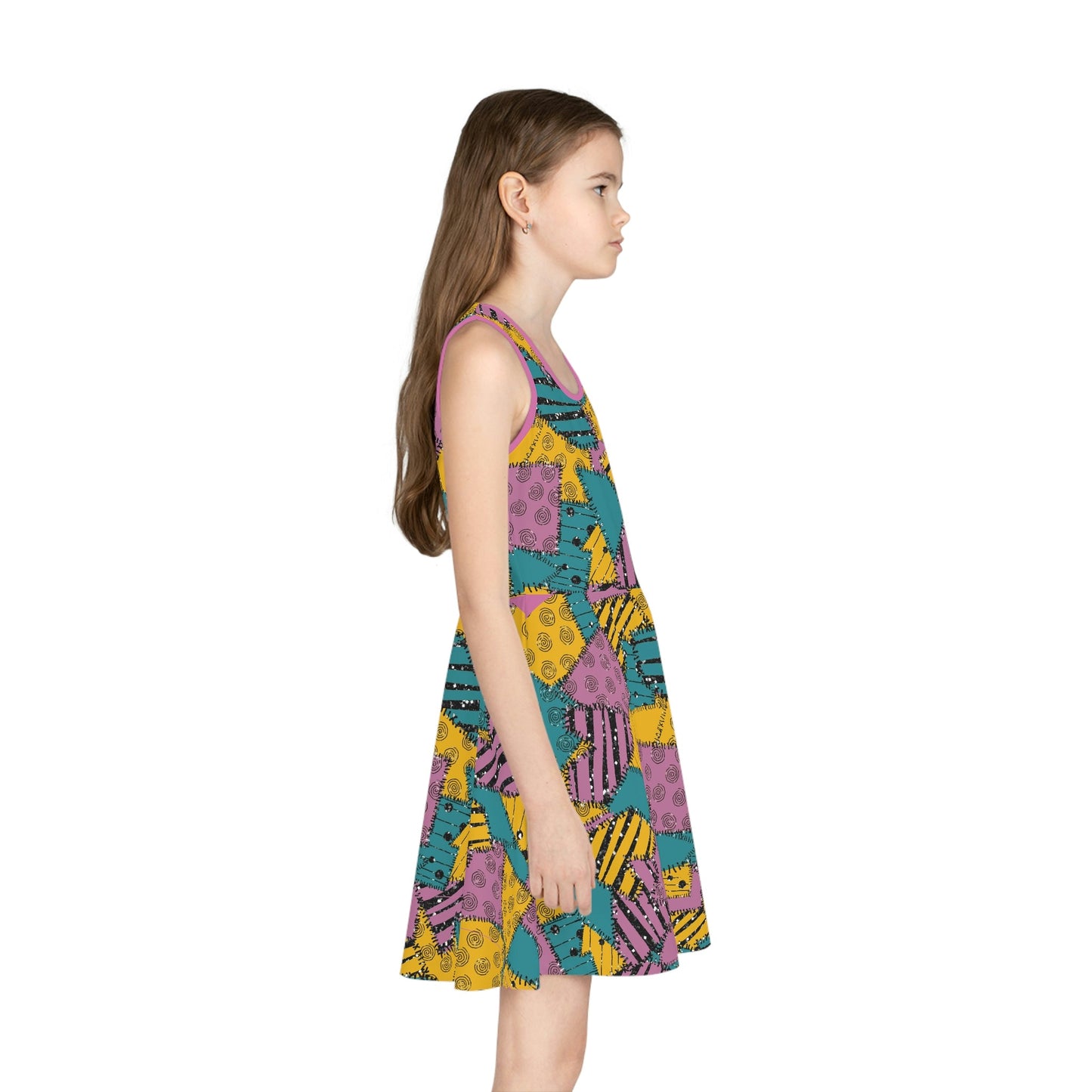 Sally Girls' Sleeveless Sundress (AOP) 100 years of wonderAll Over PrintAOP#tag4##tag5##tag6#