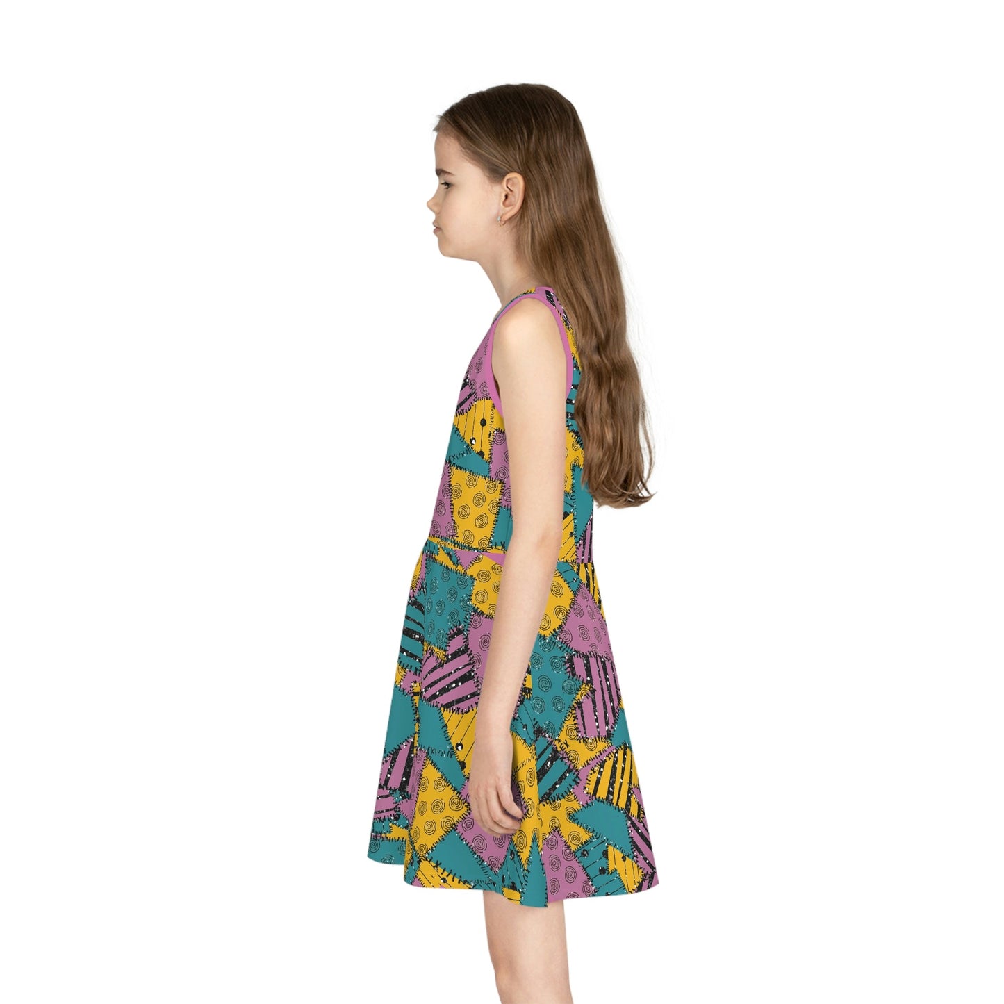 Sally Girls' Sleeveless Sundress (AOP) 100 years of wonderAll Over PrintAOP#tag4##tag5##tag6#