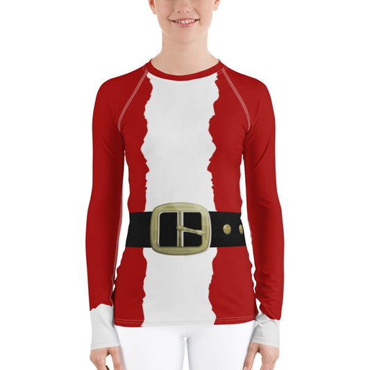 Santa Suit Women's Rash Guard happiness is addictive#tag4##tag5##tag6#