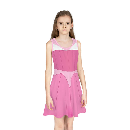 Sleeping Princess Girls' Sleeveless Sundress All Over PrintAOPAOP Clothing#tag4##tag5##tag6#