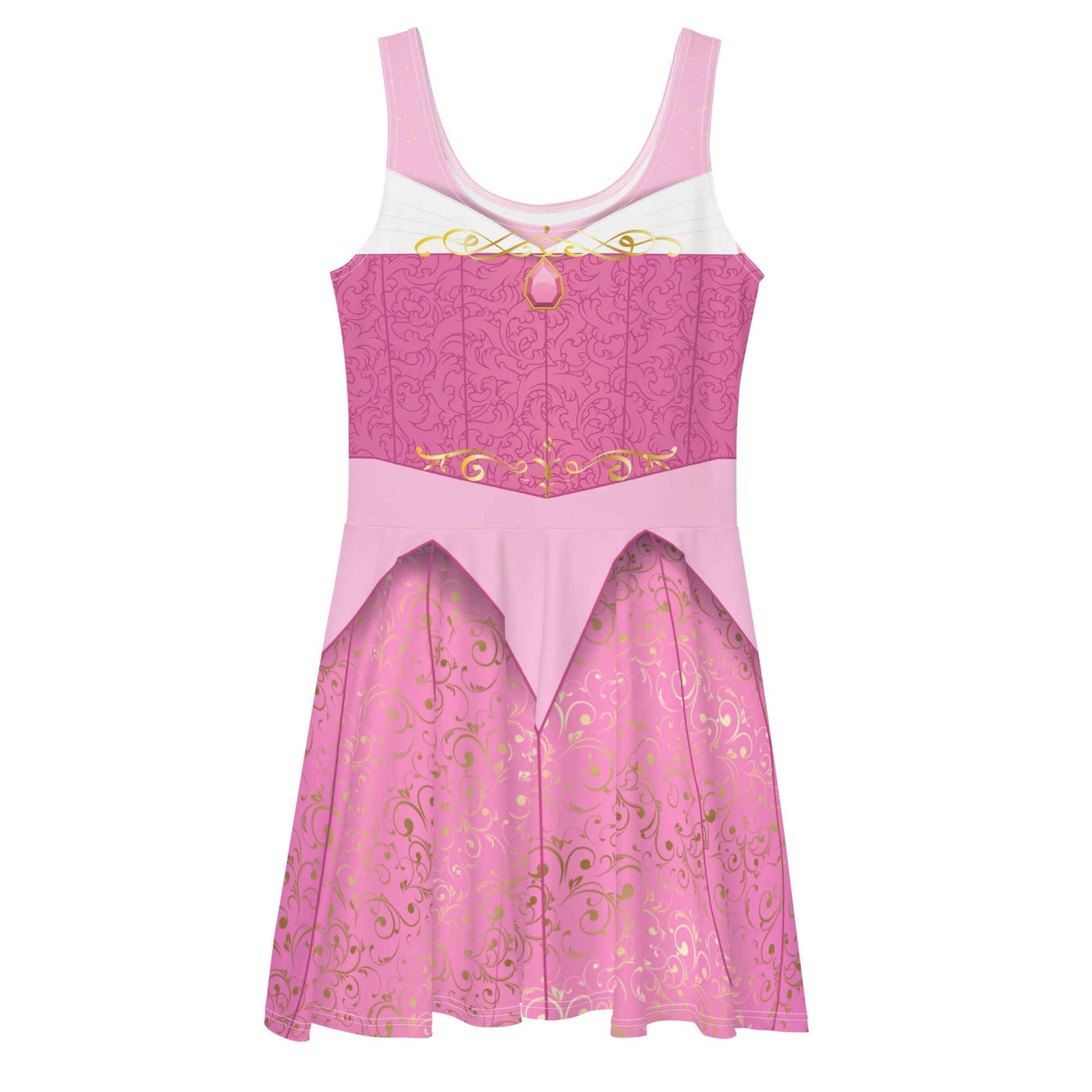 Sleeping Princess Skater Dress- Running Costume, Cosplay active wearbriar rosecostume#tag4##tag5##tag6#