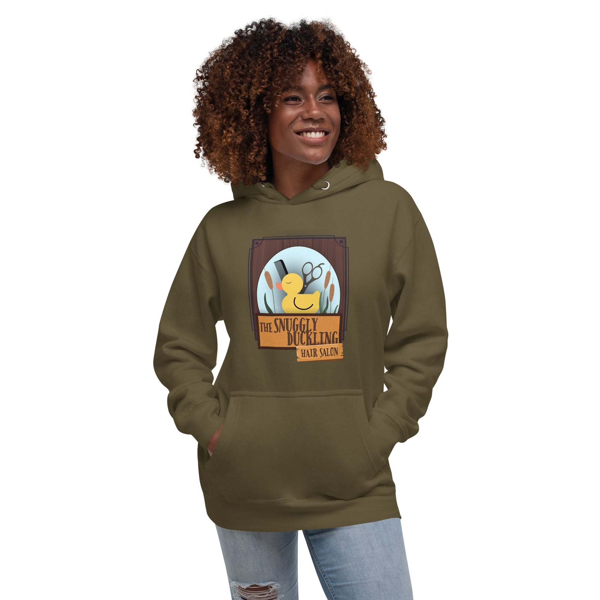 Snuggly Duckling Salon Unisex Hoodie adult hoodieadult tangledAdult T-ShirtWrong Lever Clothing