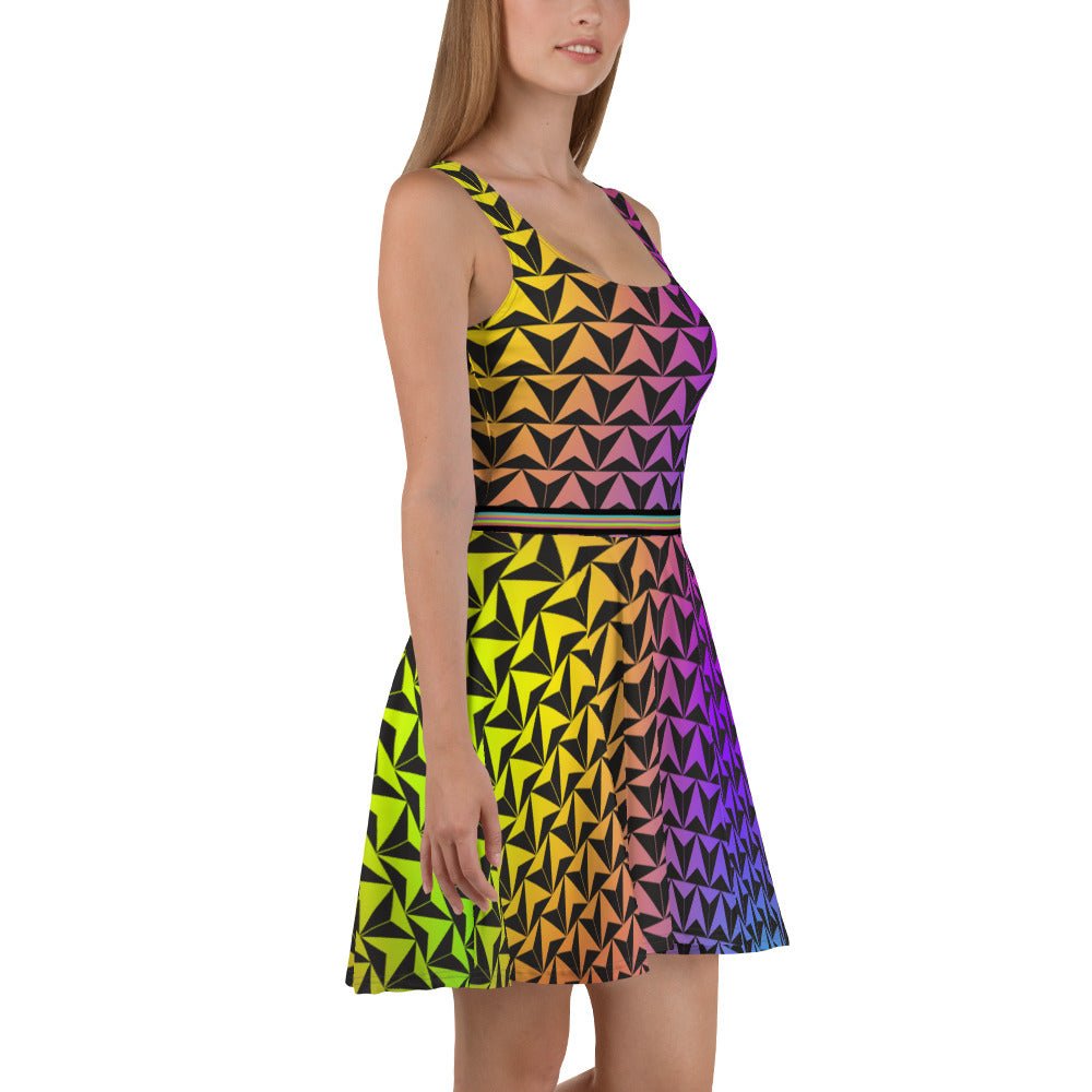 Spaceship Inspired Neon World Skater Dress- Cosplay, Bounding, Costume cosplaydisney adultdisney dress#tag4##tag5##tag6#