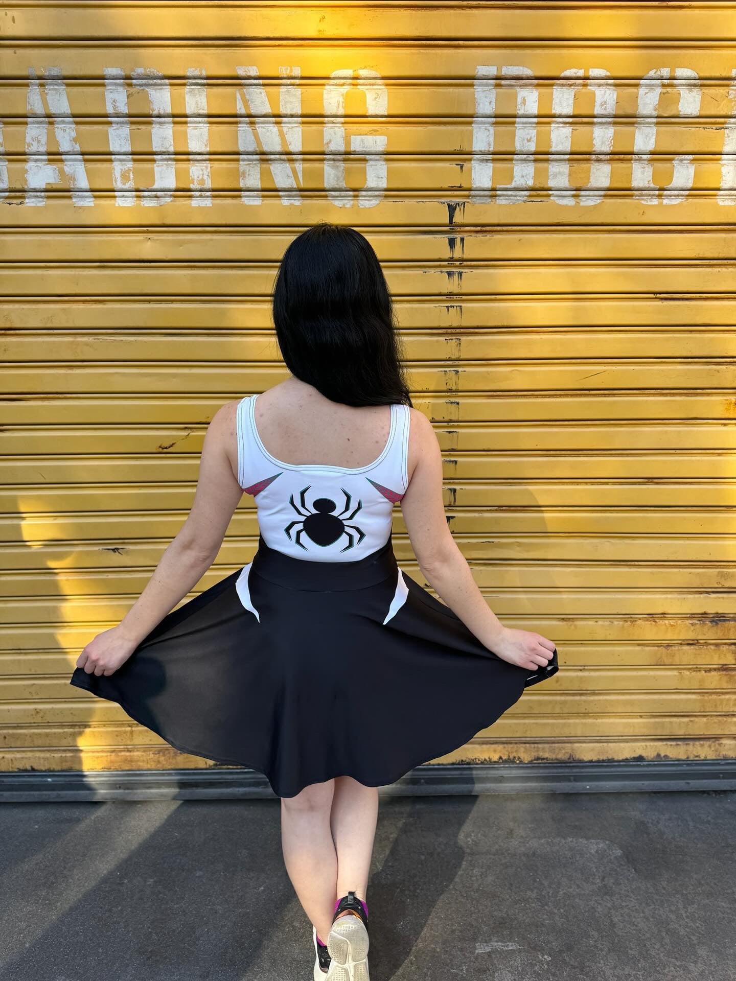 Spider Ghost Friend Skater Dress adult disneyadult ghost spiderSkater DressWrong Lever Clothing