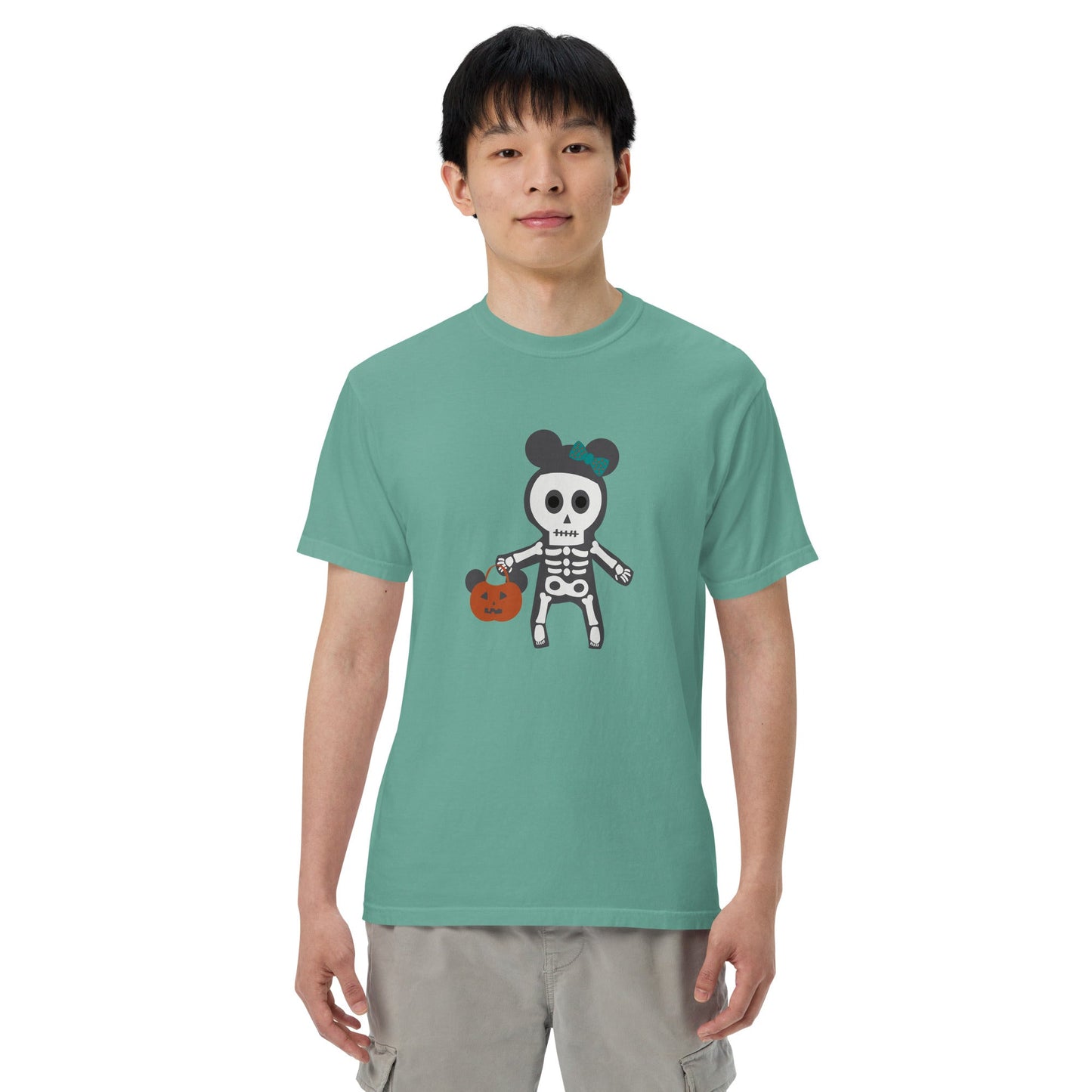 Spooky Silly Skeleton garment-dyed heavyweight t-shirt adult halloween shirtadult mickey topadult style#tag4##tag5##tag6#