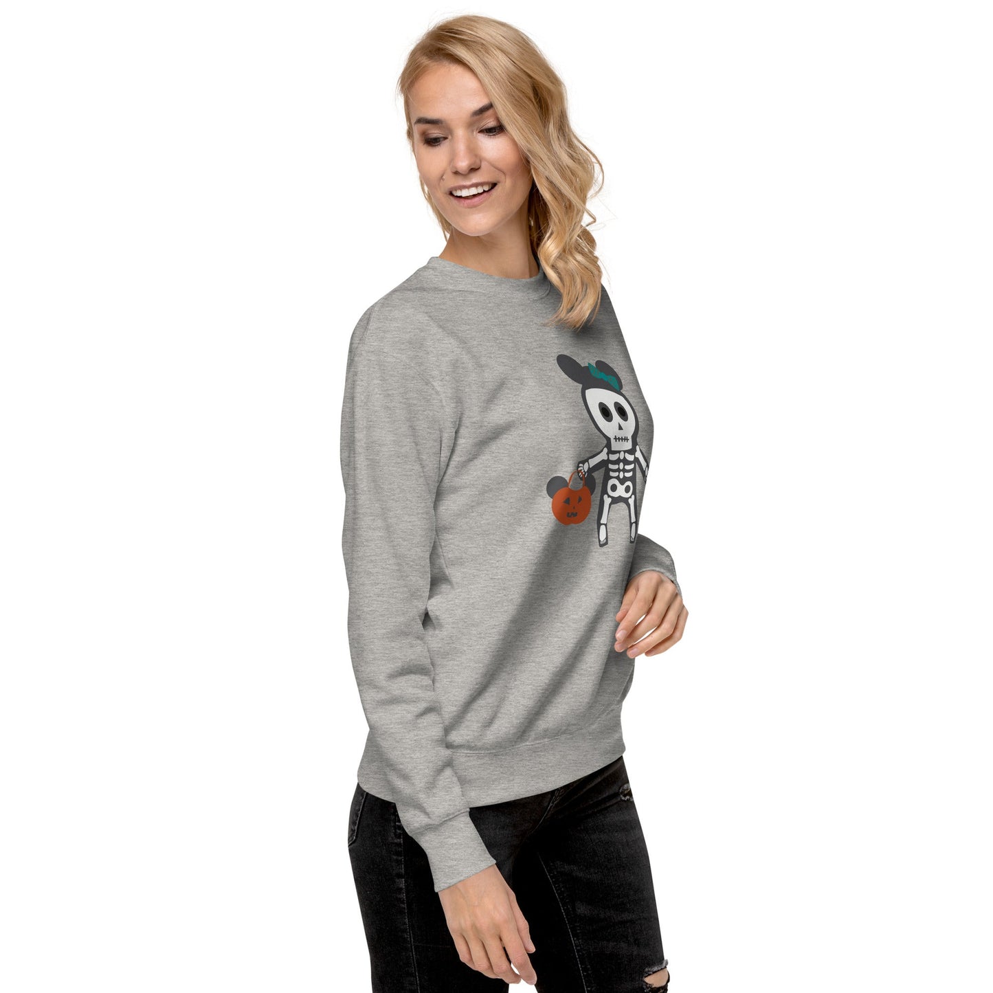 Spooky Silly Skeleton Unisex Premium Sweatshirt adult halloween topcosplaydisney halloween#tag4##tag5##tag6#