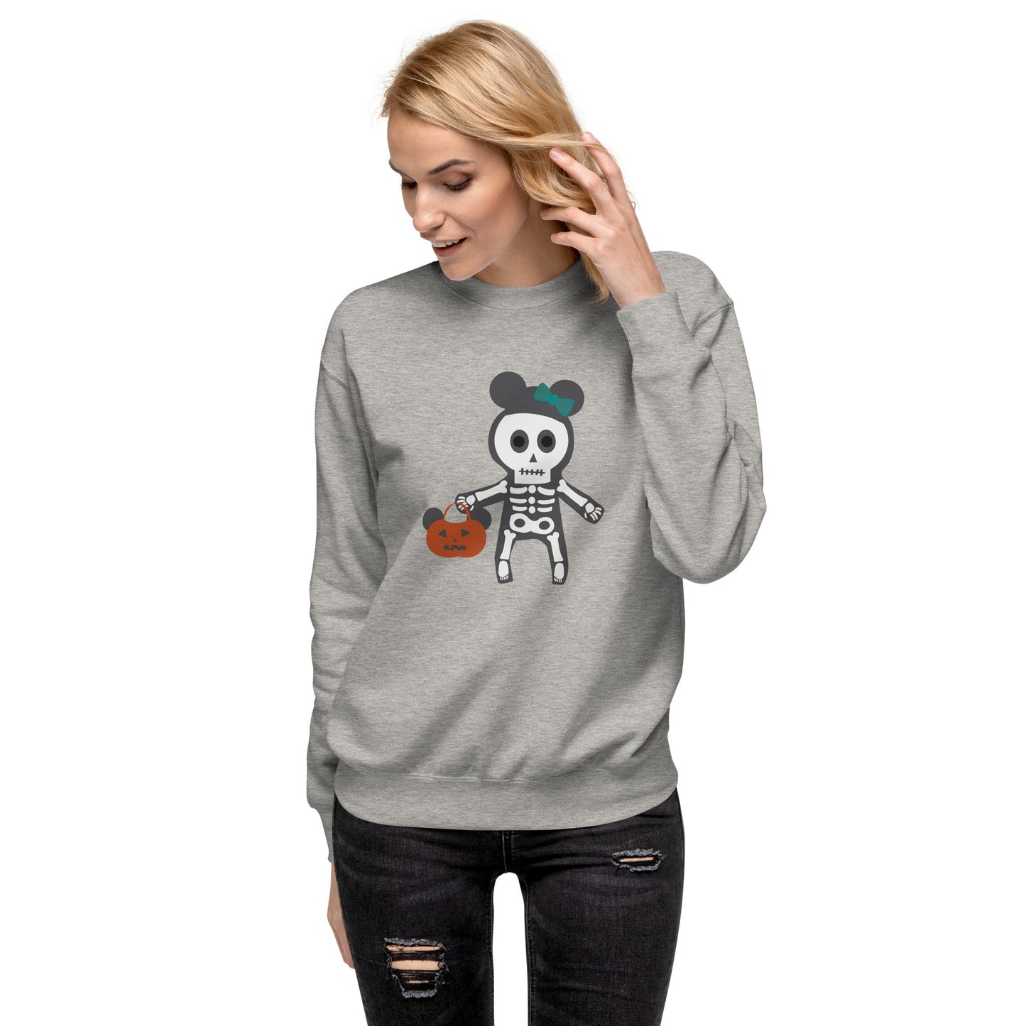 Spooky Silly Skeleton Unisex Premium Sweatshirt adult halloween topcosplaydisney halloween#tag4##tag5##tag6#