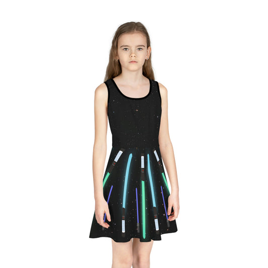 Star Fighter Girls' Sleeveless Sundress (AOP) All Over PrintAOPAOP Clothing#tag4##tag5##tag6#