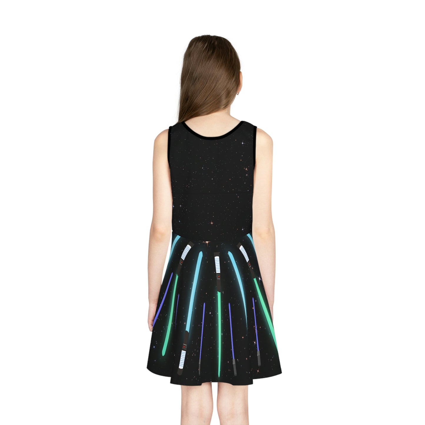 Star Fighter Girls' Sleeveless Sundress (AOP) All Over PrintAOPAOP Clothing#tag4##tag5##tag6#