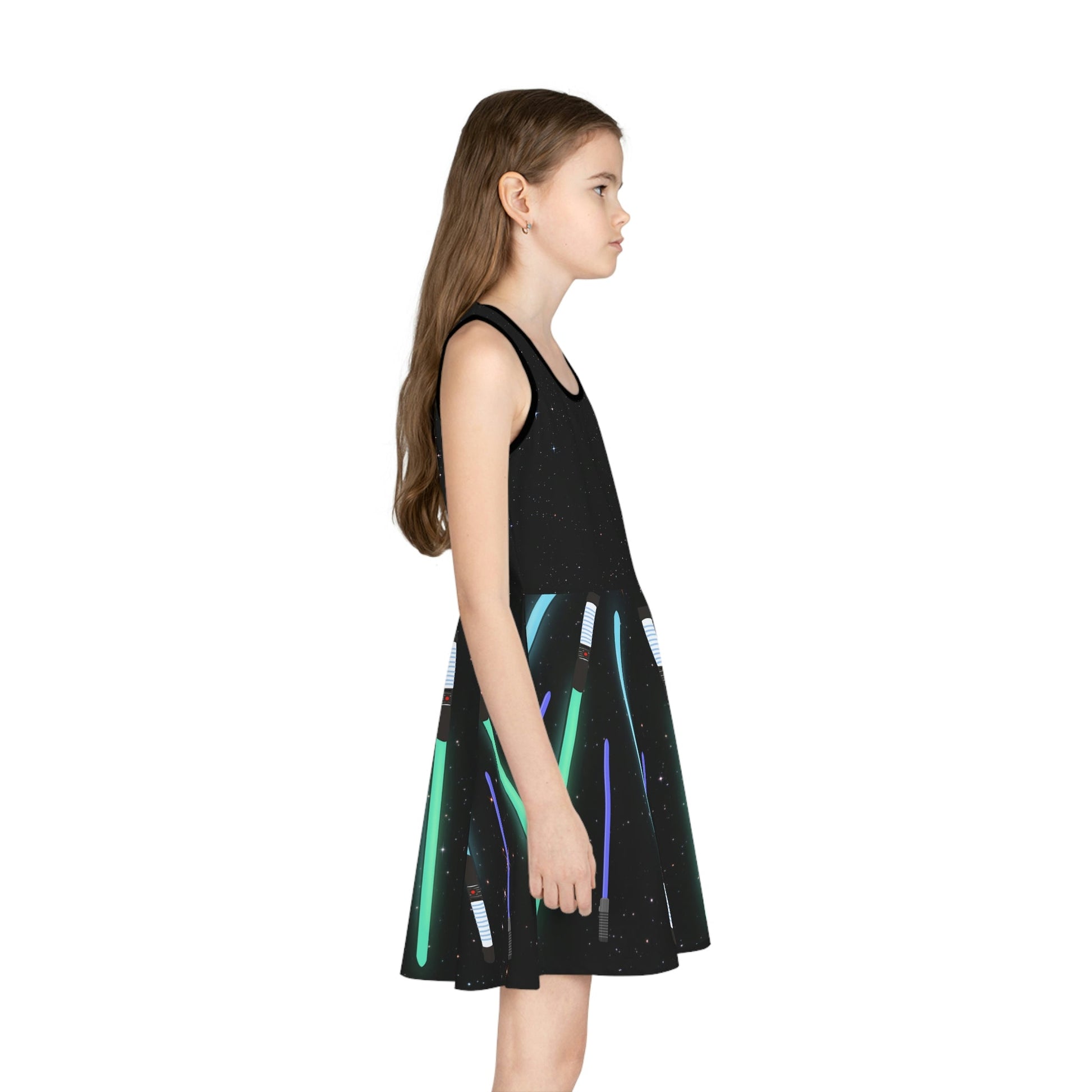 Star Fighter Girls' Sleeveless Sundress (AOP) All Over PrintAOPAOP Clothing#tag4##tag5##tag6#