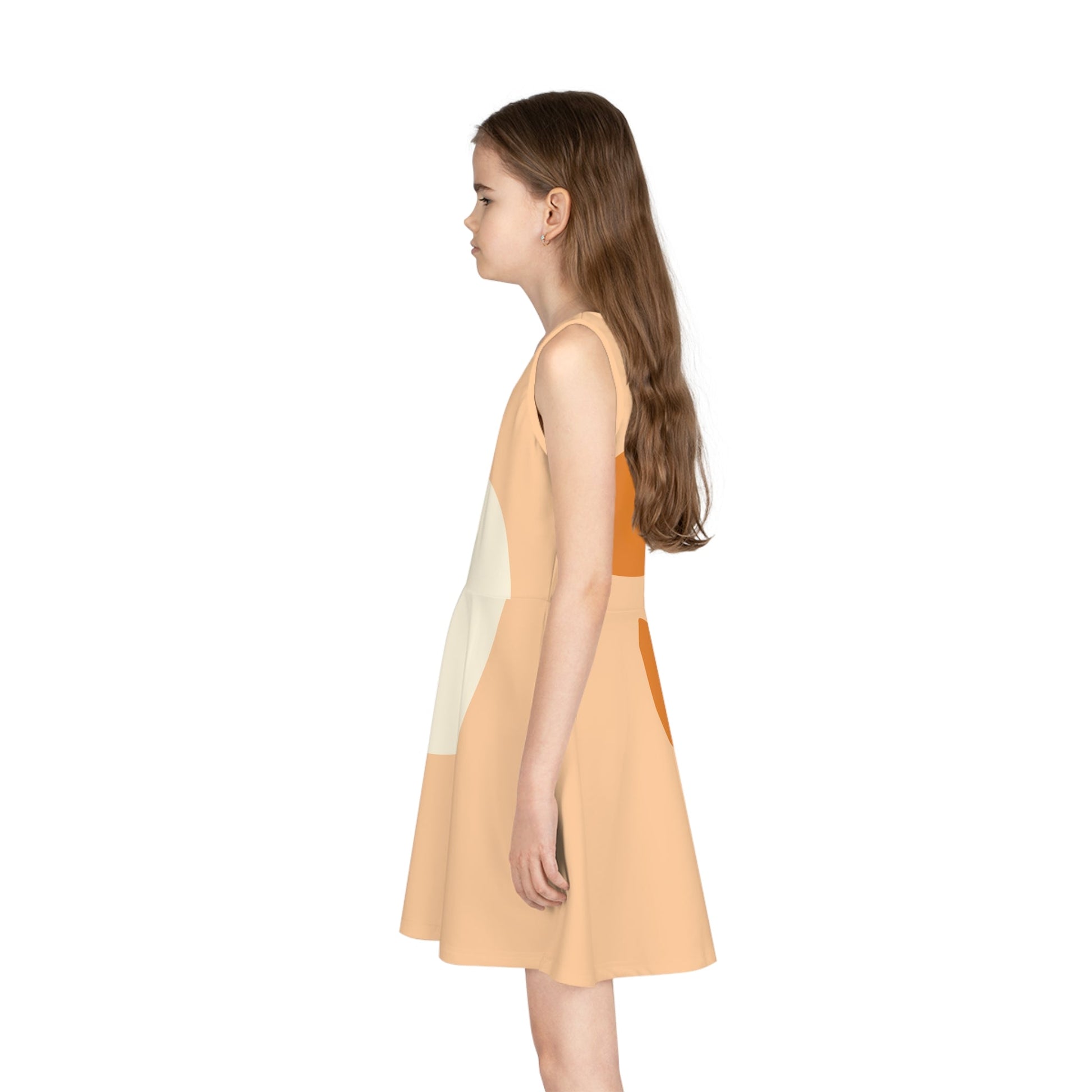 Tan Blue Heeler Girls' Sleeveless Sundress- Costume, Cosplay All Over PrintAOPAOP Clothing#tag4##tag5##tag6#