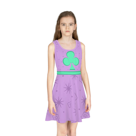 Teacup Ride Inspired Girls' Sleeveless Sundress (AOP) All Over PrintAOPAOP Clothing#tag4##tag5##tag6#