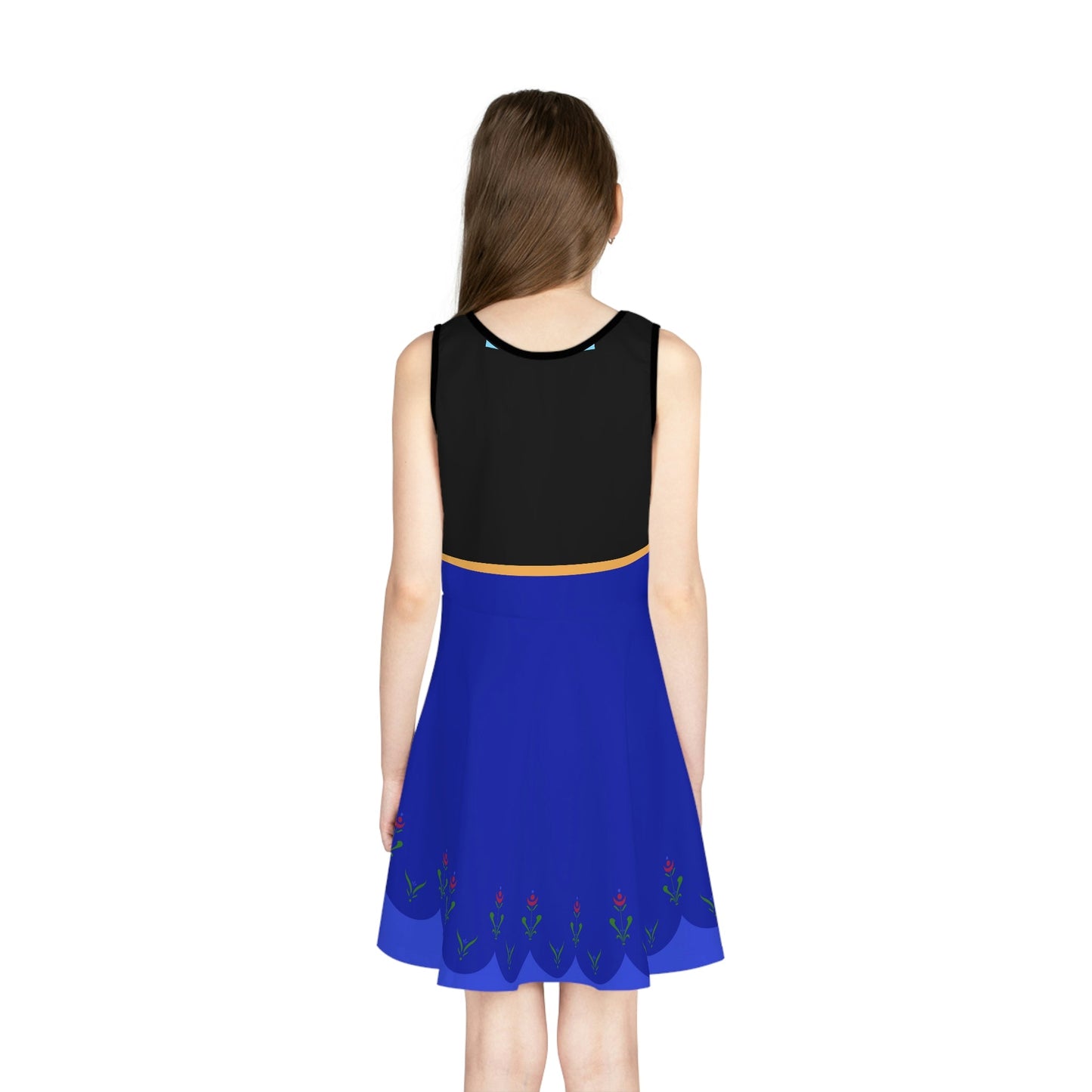 The Anna Girls' Sleeveless Sundress All Over Printanna frozen 1anna frozen 2#tag4##tag5##tag6#