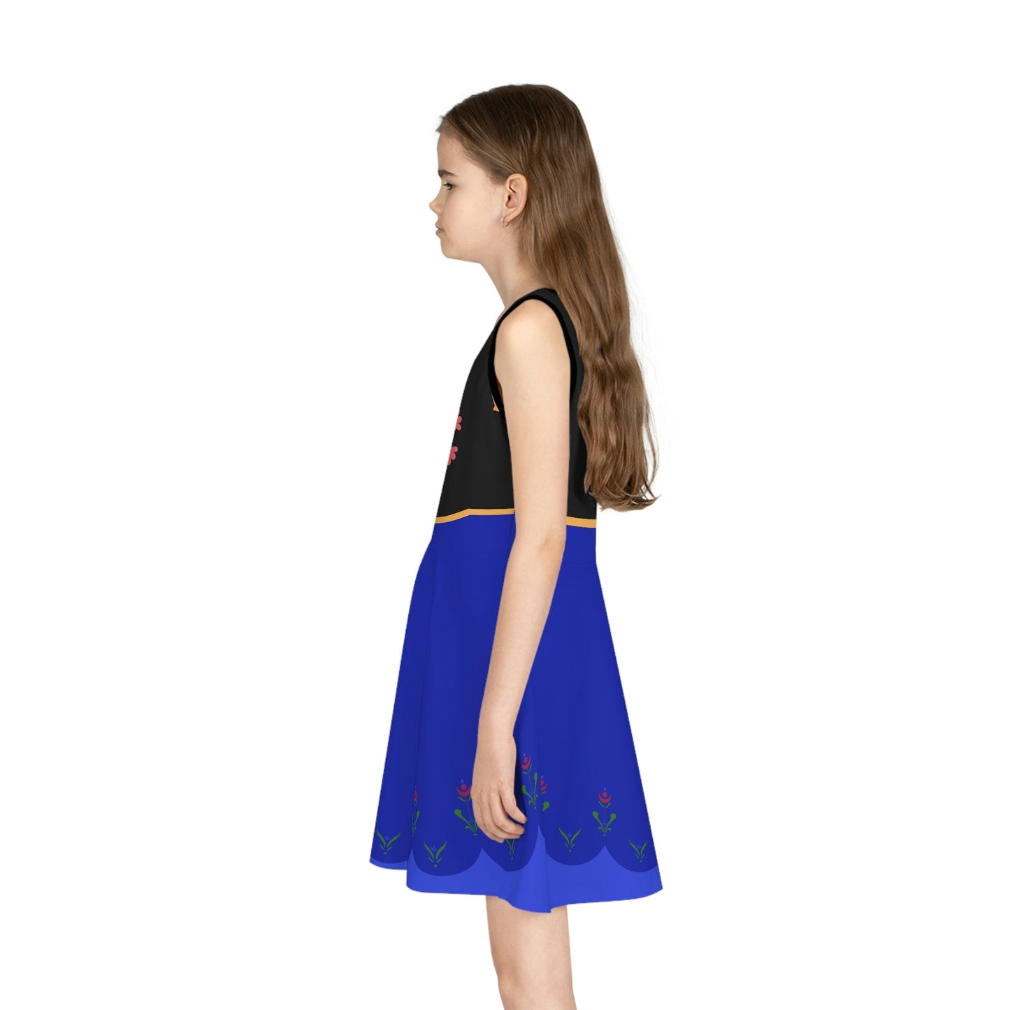 The Anna Girls' Sleeveless Sundress All Over Printanna frozen 1anna frozen 2#tag4##tag5##tag6#