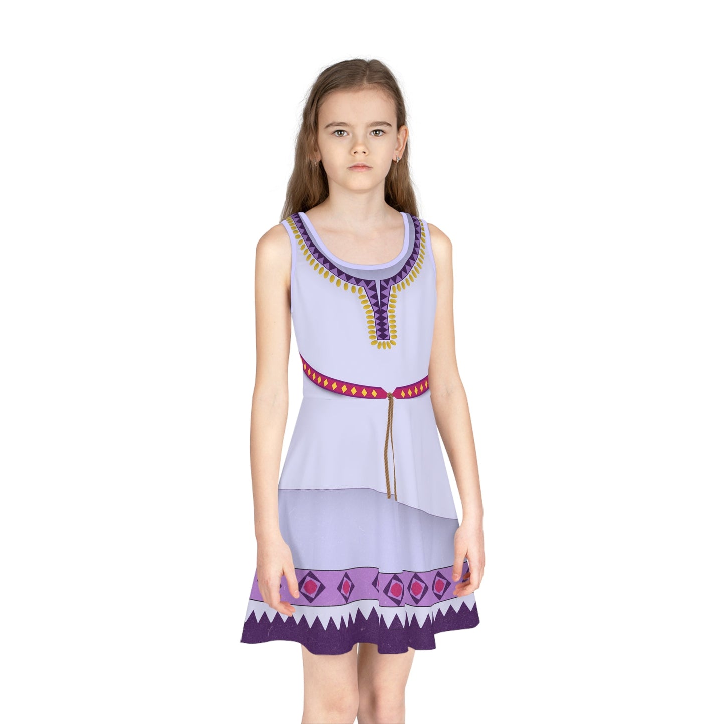 The Asha Girls' Sleeveless Sundress All Over PrintAOPAll Over PrintsLittle Lady Shay Boutique