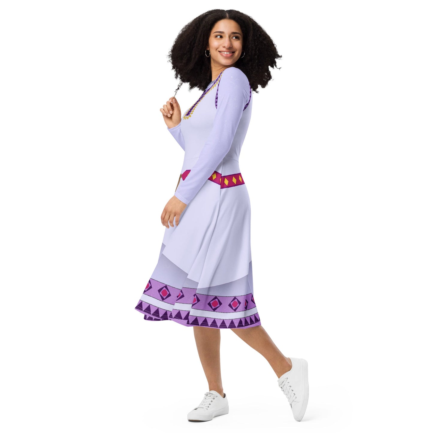 The Asha long sleeve midi dress adult asha costumeadult asha dressLittle Lady Shay Boutique