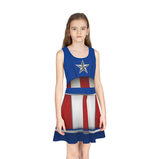 The Captain Girls' Sleeveless Sundress All Over PrintAOPAOP Clothing#tag4##tag5##tag6#