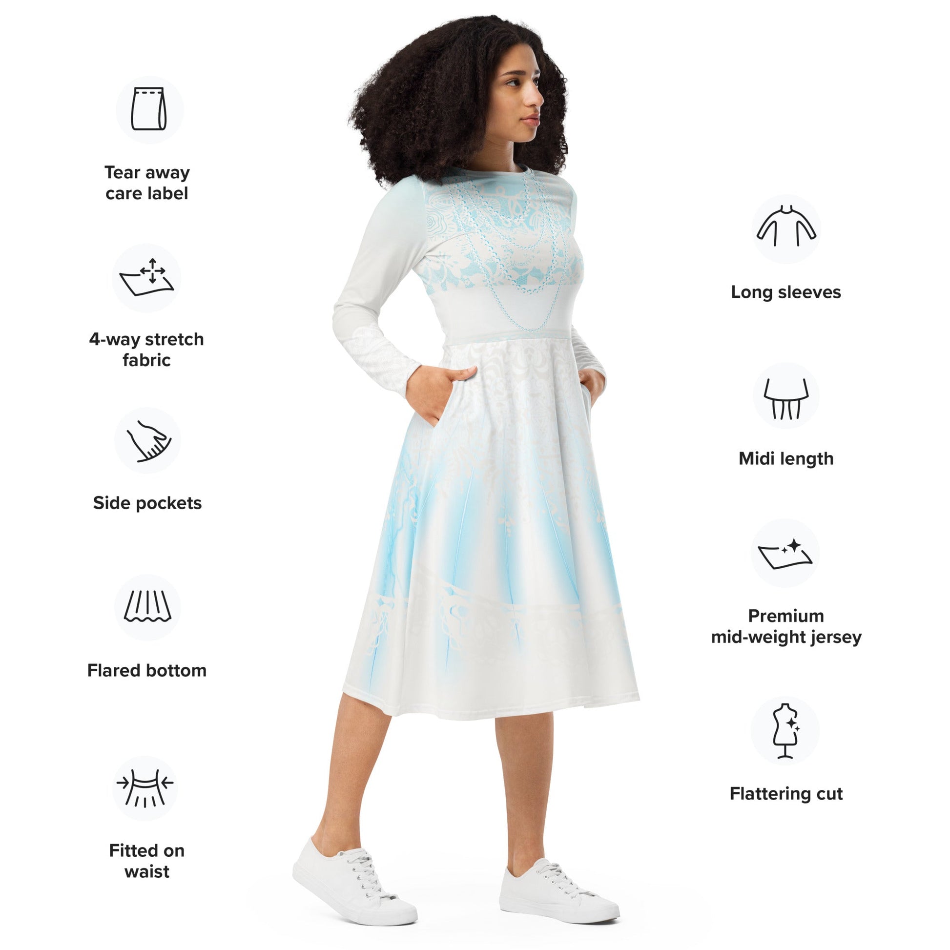 The Constance long sleeve midi dress constance brideconstance costumedisney bounding#tag4##tag5##tag6#