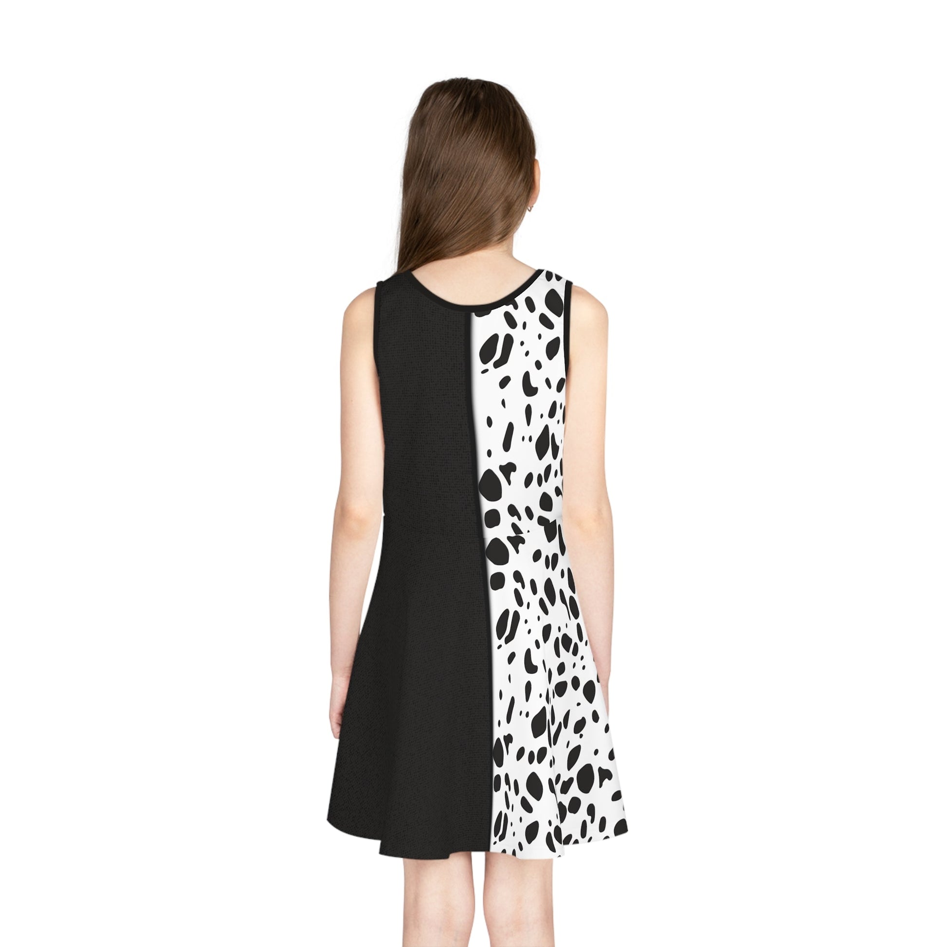 The Cruella Girls' Sleeveless Sundress 101 dalmationsAll Over PrintAOP#tag4##tag5##tag6#