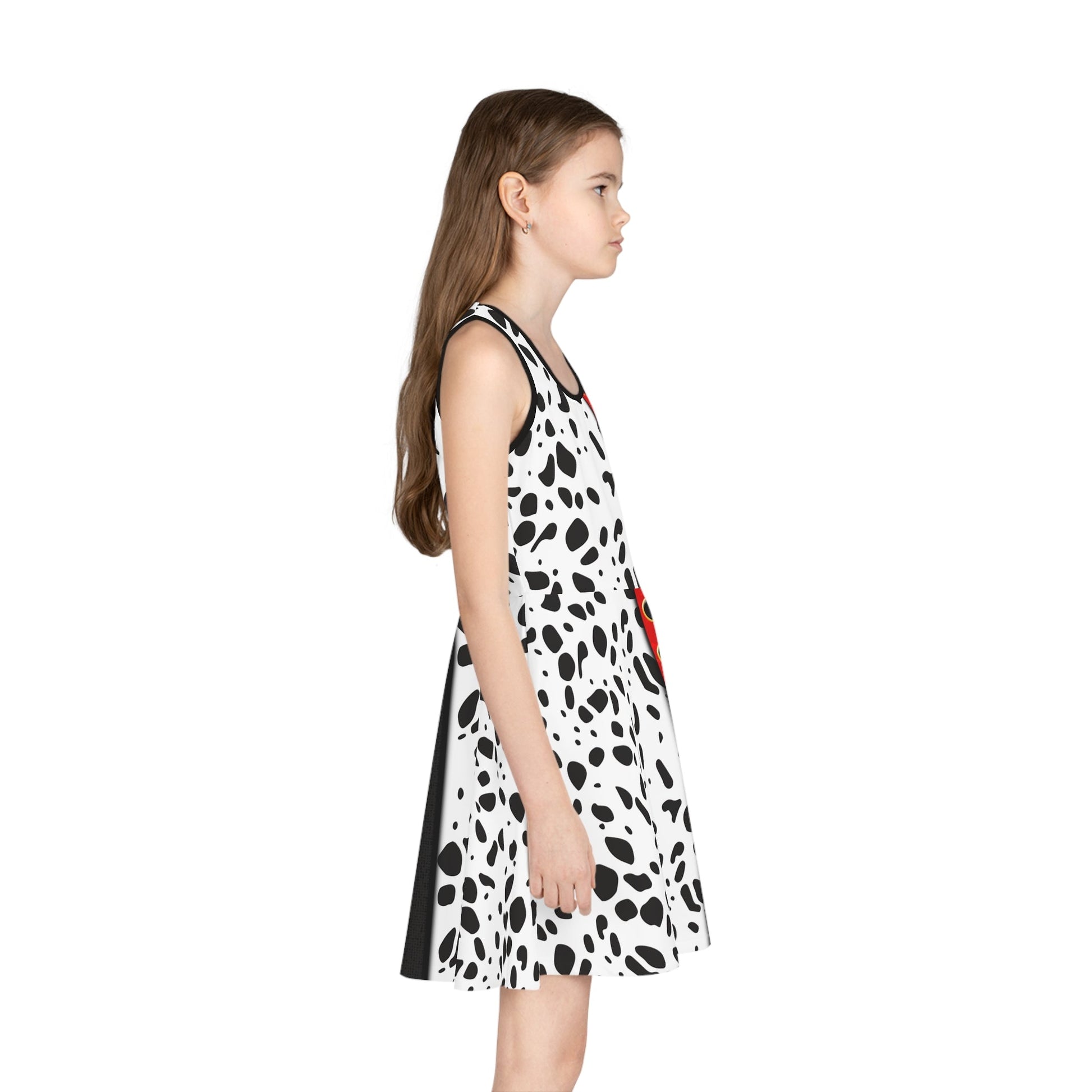 The Cruella Girls' Sleeveless Sundress 101 dalmationsAll Over PrintAOP#tag4##tag5##tag6#