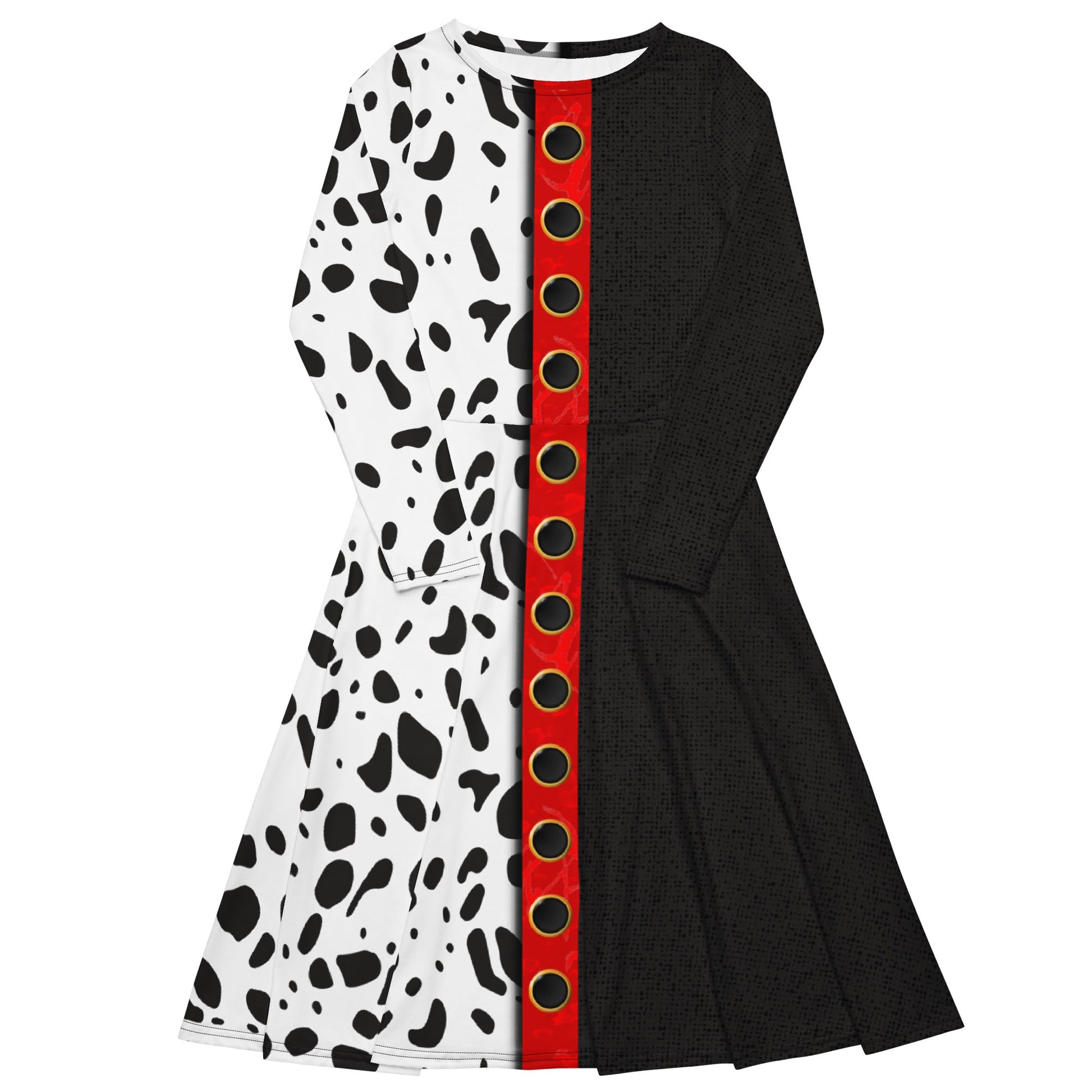 The Cruella long sleeve midi dress 101 dalmationsactive wearcruella devil#tag4##tag5##tag6#