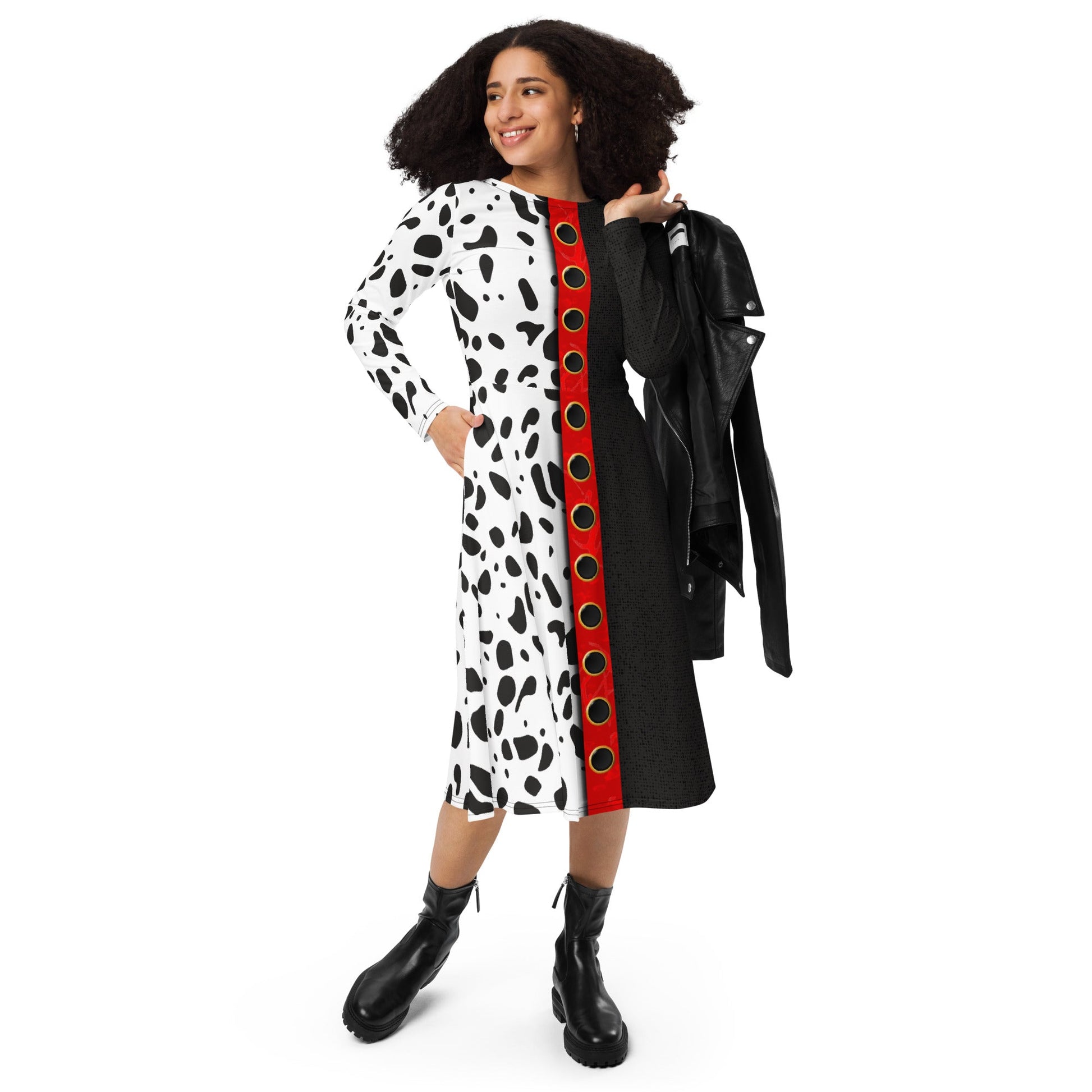 The Cruella long sleeve midi dress 101 dalmationsactive wearcruella devil#tag4##tag5##tag6#