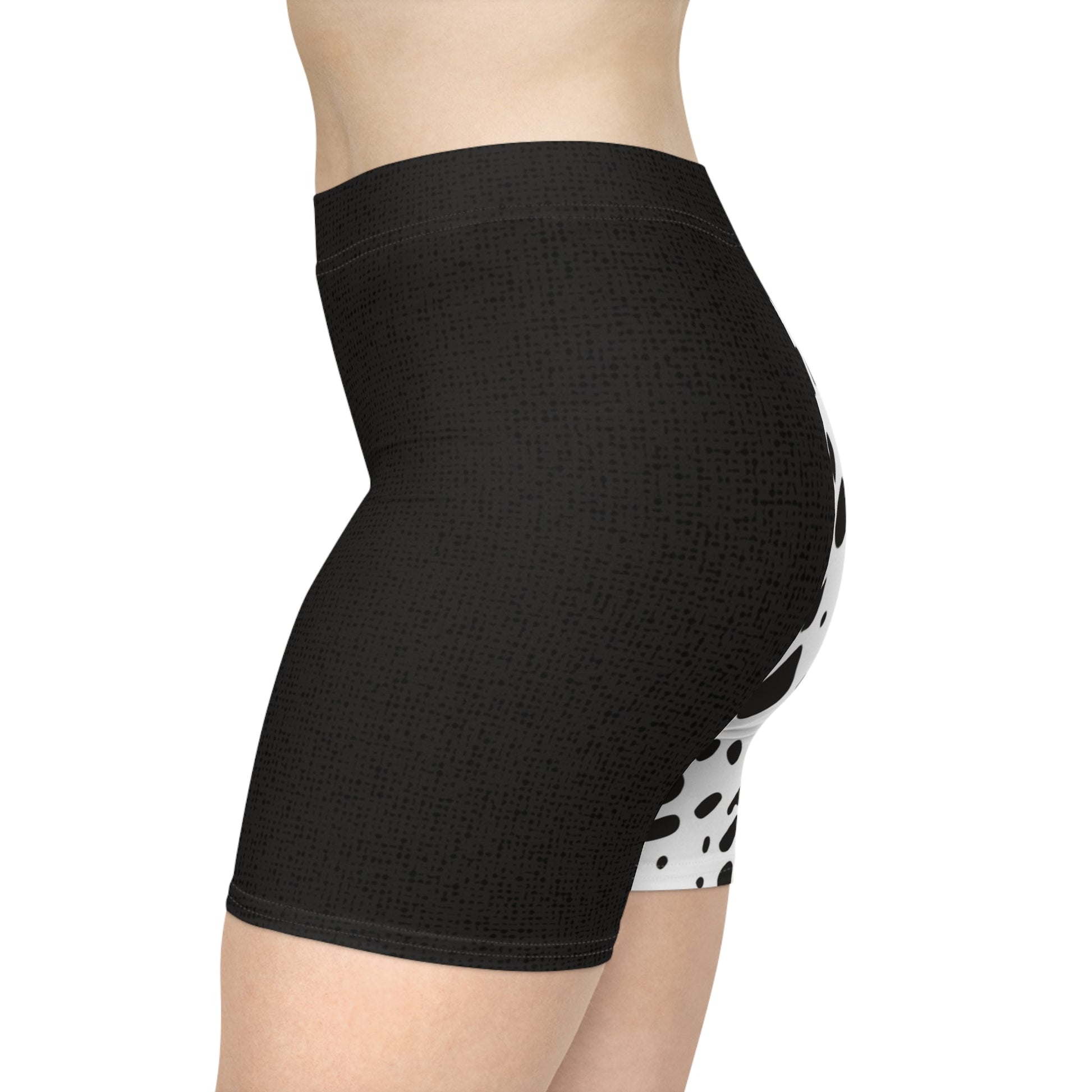 The Cruella Women's Biker Shorts 101 dalmationsactive wearAll Over Print#tag4##tag5##tag6#