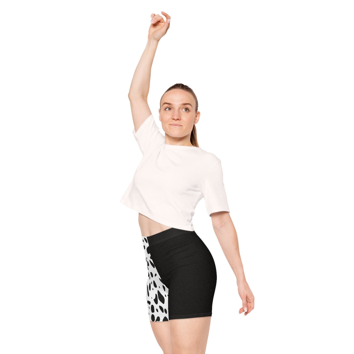 The Cruella Women's Biker Shorts 101 dalmationsactive wearAll Over Print#tag4##tag5##tag6#