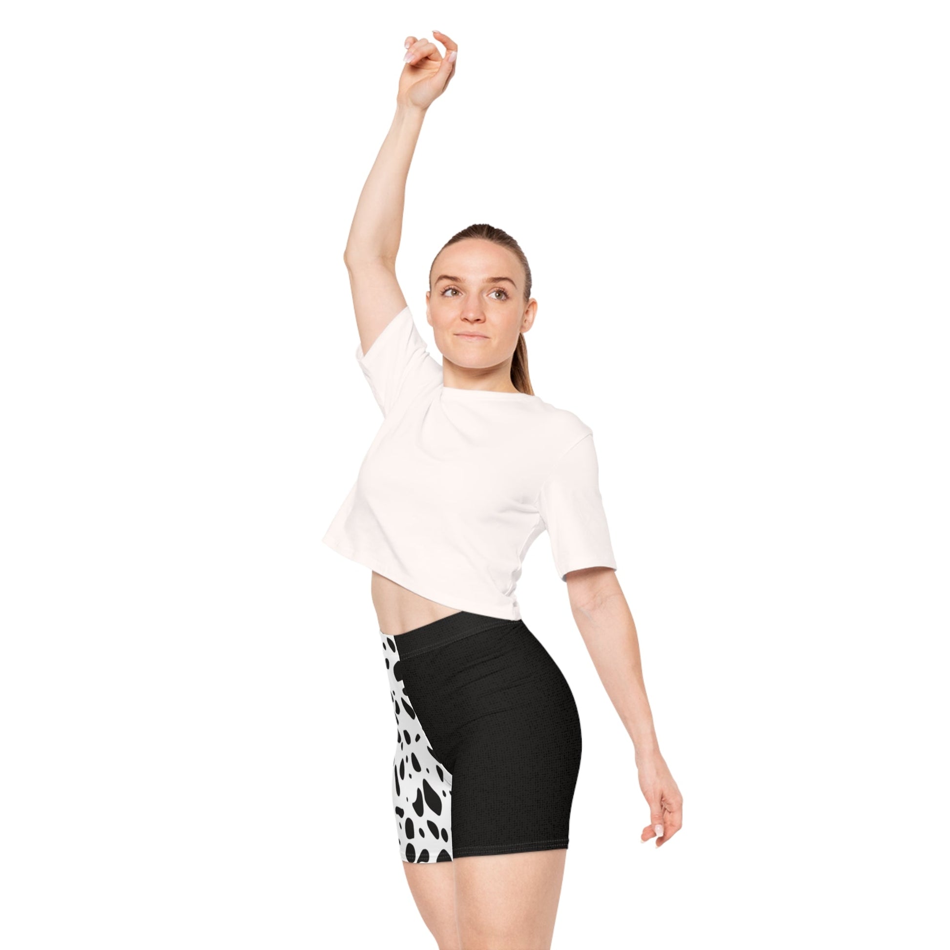 The Cruella Women's Biker Shorts 101 dalmationsactive wearAll Over Print#tag4##tag5##tag6#