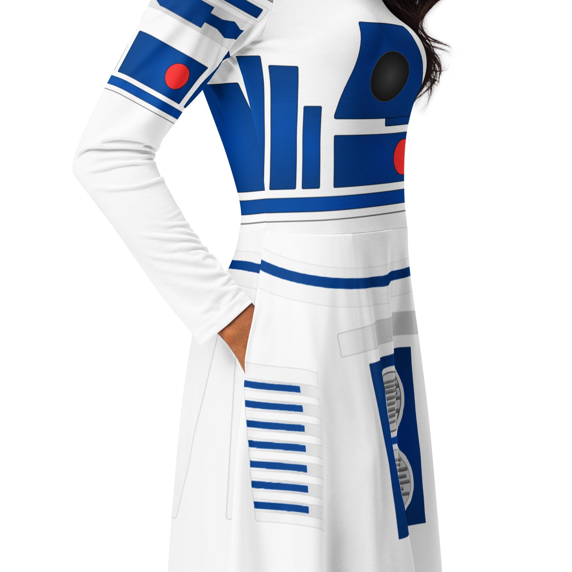 The Droid long sleeve midi dress adult r2d2 costumeboundingWrong Lever Clothing