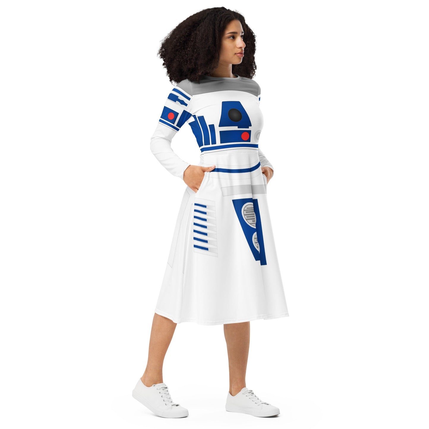 The Droid long sleeve midi dress adult r2d2 costumeboundingWrong Lever Clothing
