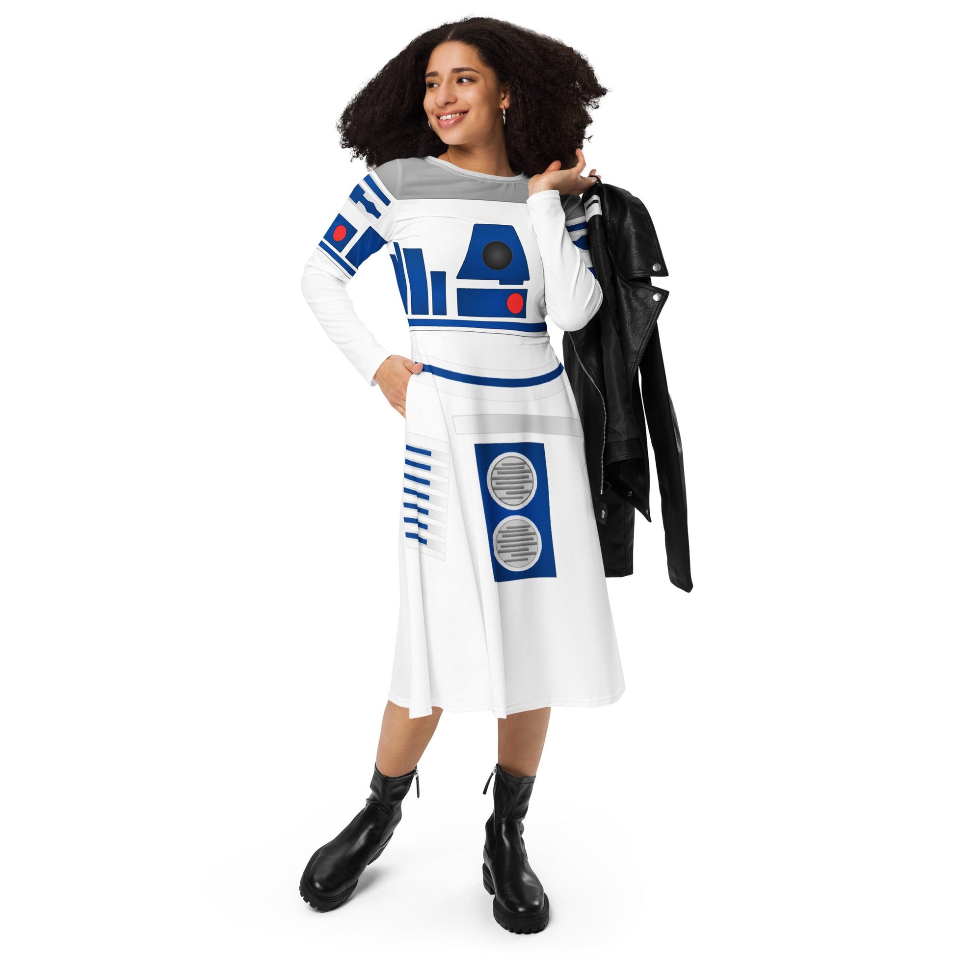 The Droid long sleeve midi dress adult r2d2 costumeboundingWrong Lever Clothing
