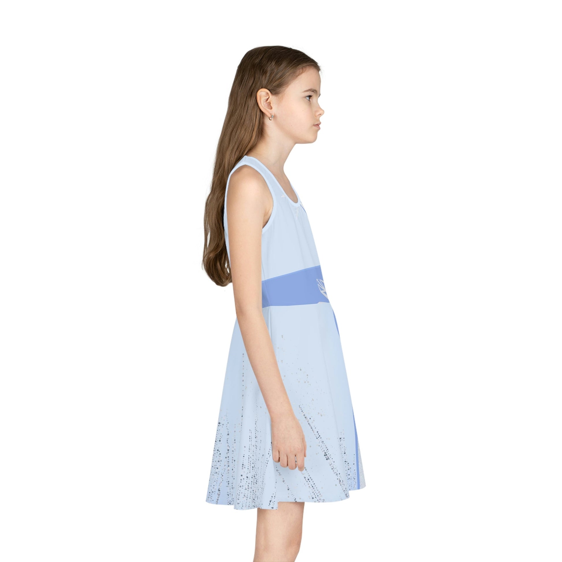 The Elsa Girls' Sleeveless Sundress All Over Printanna frozen 2AOP#tag4##tag5##tag6#