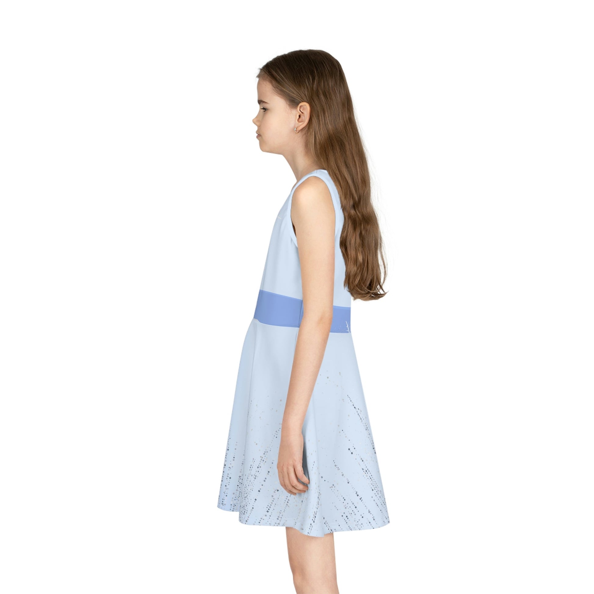 The Elsa Girls' Sleeveless Sundress All Over Printanna frozen 2AOP#tag4##tag5##tag6#