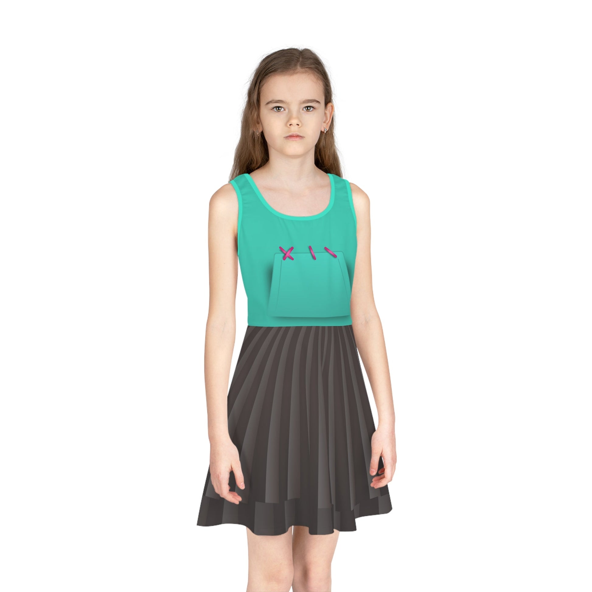The Glitch Racer Girls' Sleeveless Sundress All Over PrintAOPAOP Clothing#tag4##tag5##tag6#