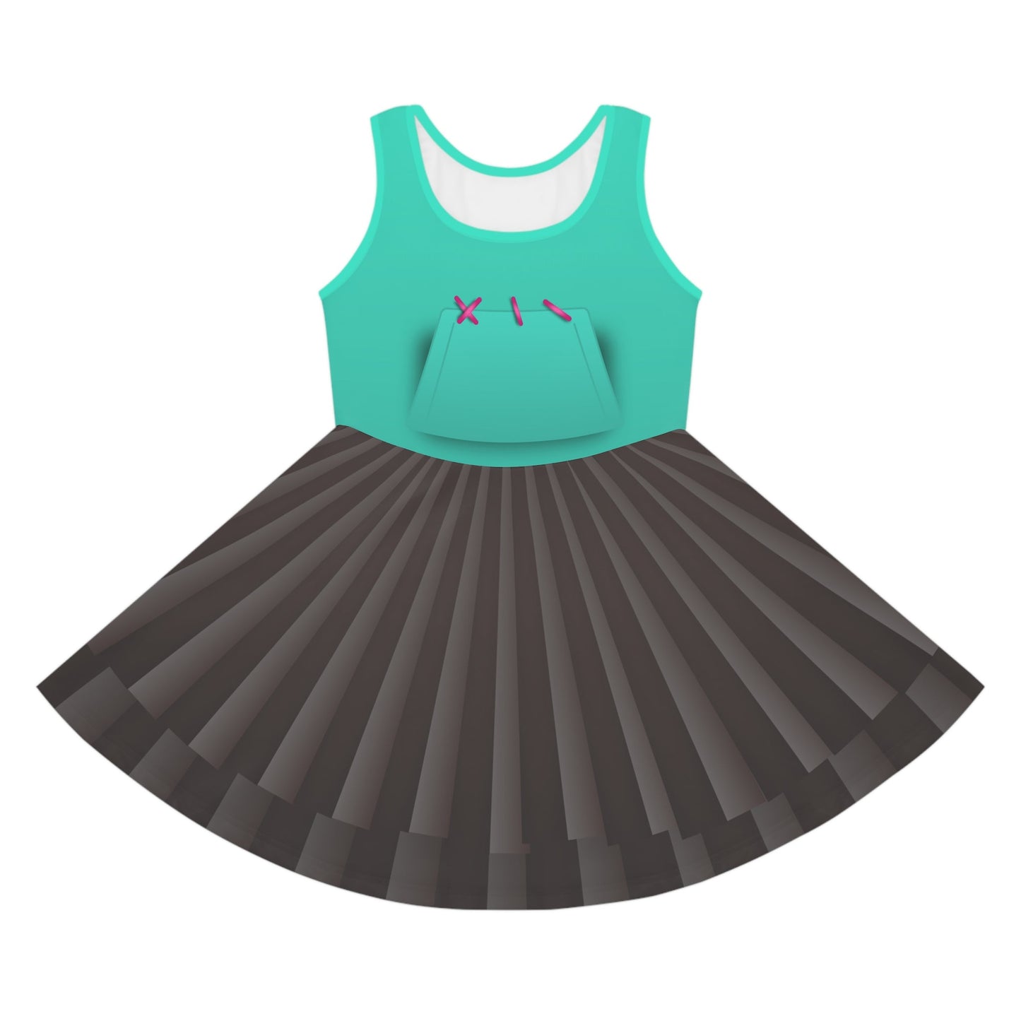 The Glitch Racer Girls' Sleeveless Sundress All Over PrintAOPAOP Clothing#tag4##tag5##tag6#