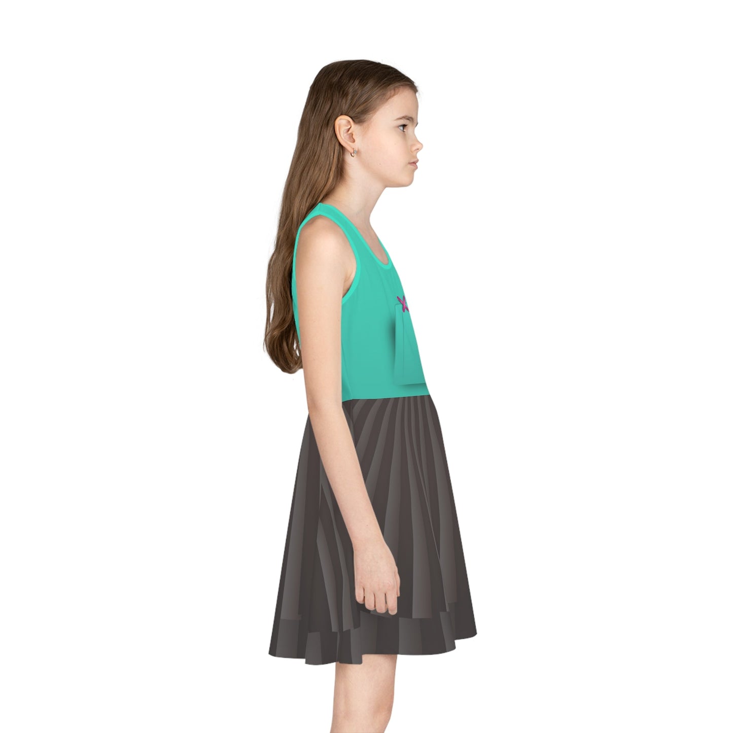 The Glitch Racer Girls' Sleeveless Sundress All Over PrintAOPAOP Clothing#tag4##tag5##tag6#