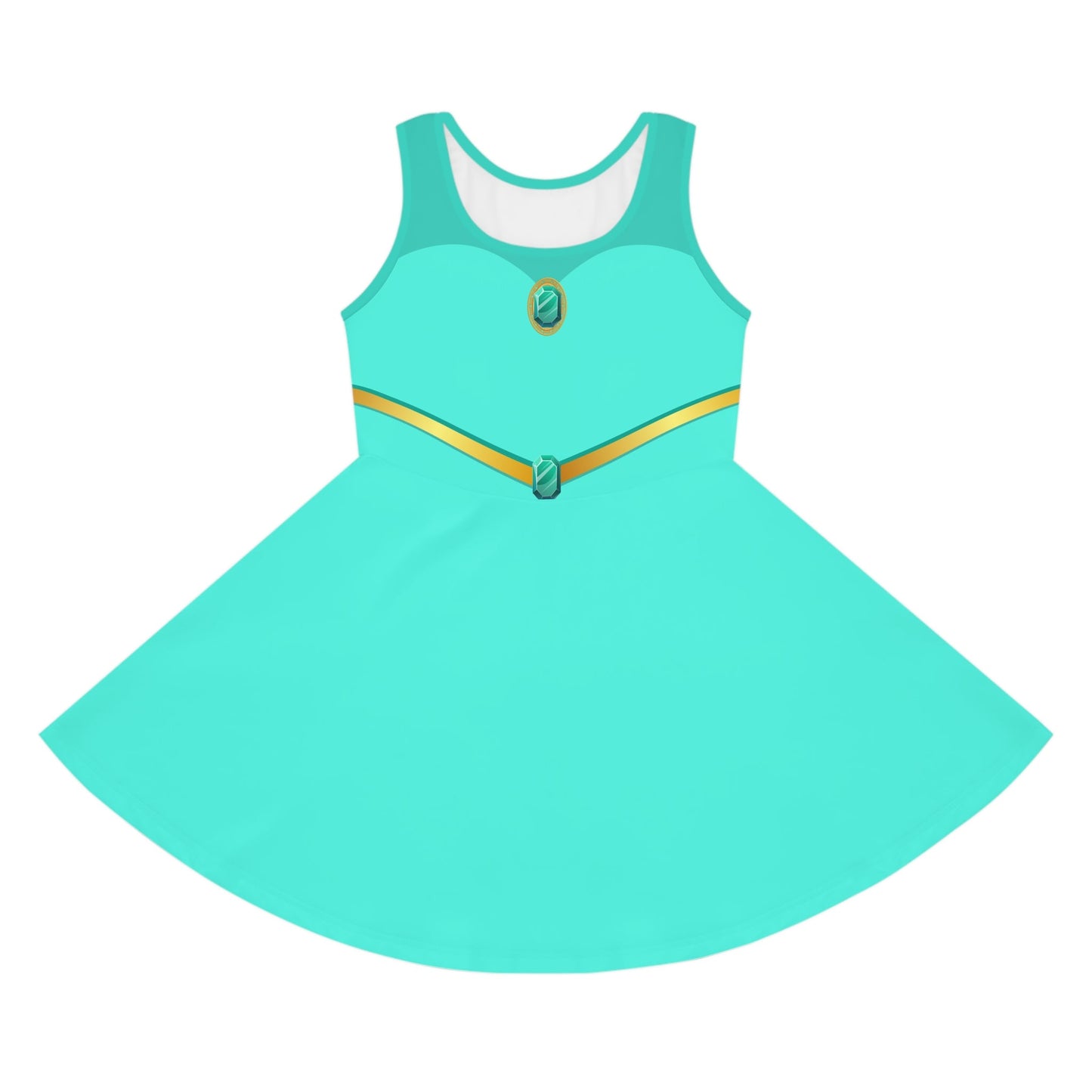 The Jasmine Girls' Sleeveless Sundress aladdinAll Over PrintAll Over PrintsWrong Lever Clothing