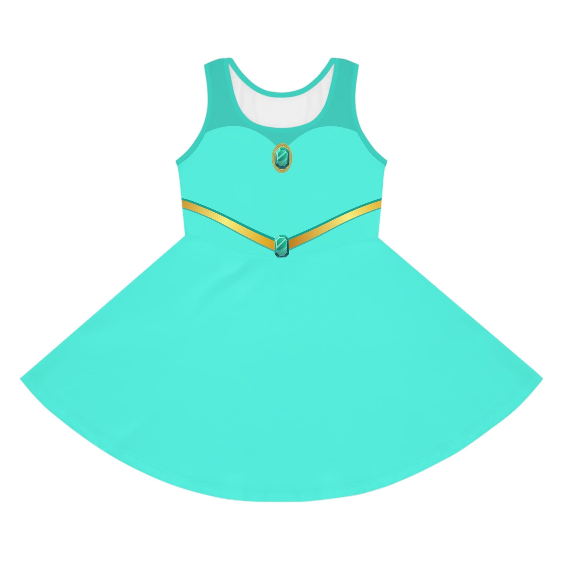 The Jasmine Girls' Sleeveless Sundress aladdinAll Over PrintAll Over PrintsWrong Lever Clothing