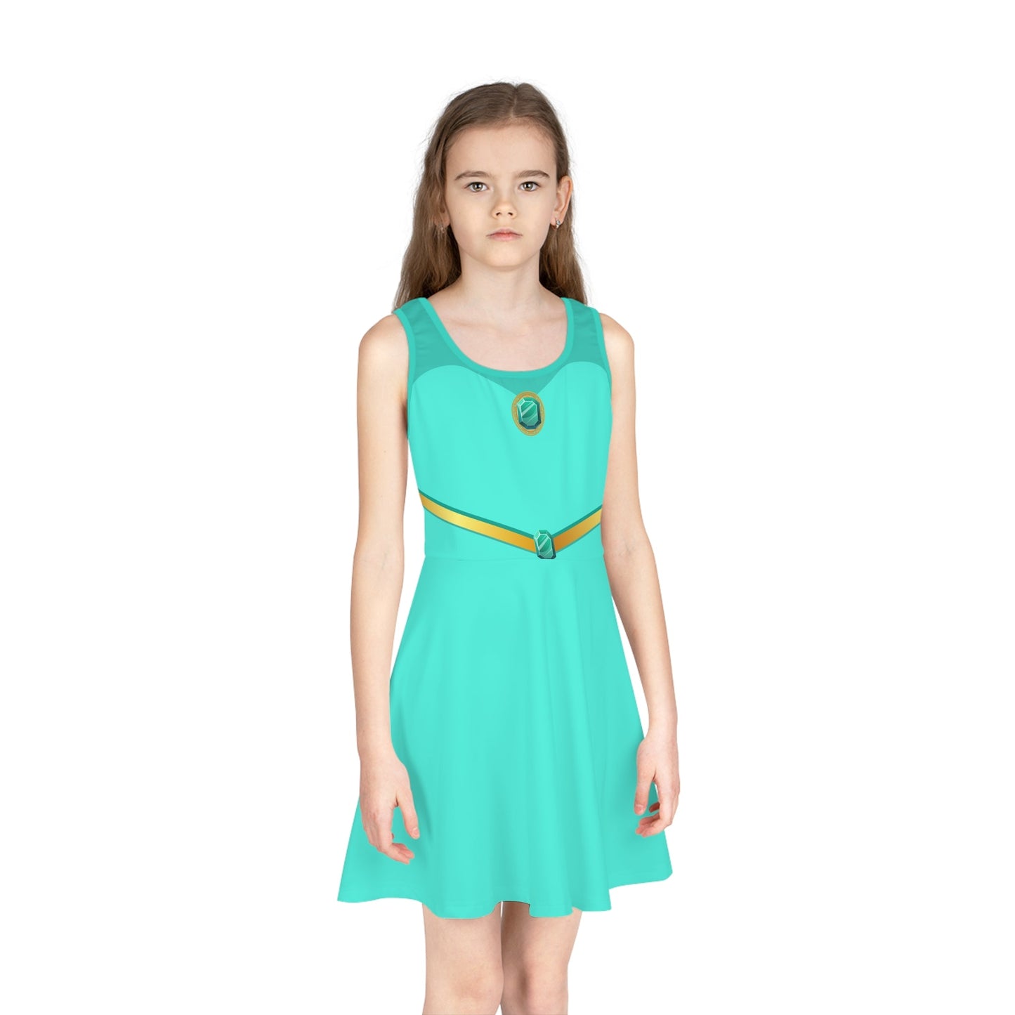 The Jasmine Girls' Sleeveless Sundress aladdinAll Over PrintAll Over PrintsWrong Lever Clothing