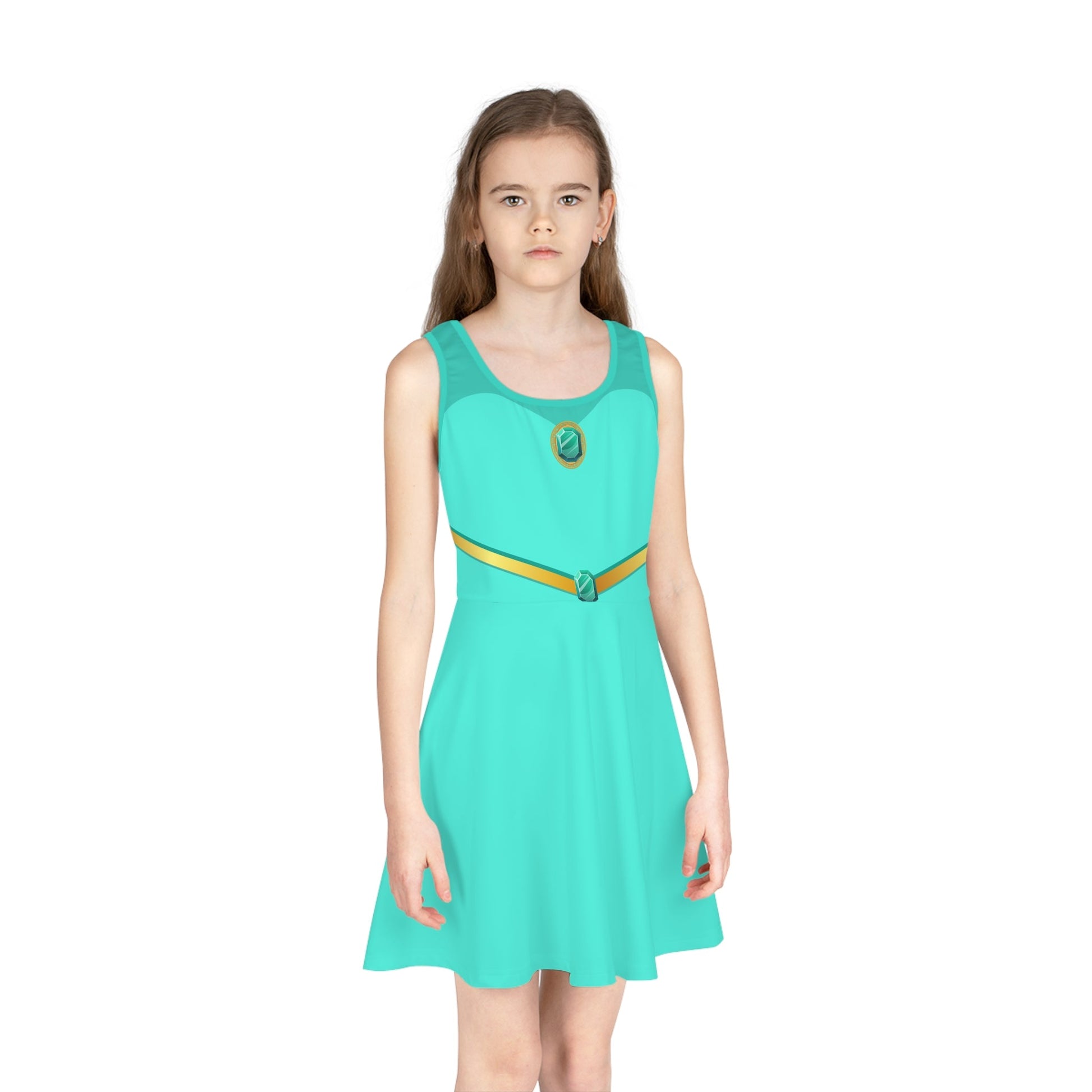 The Jasmine Girls' Sleeveless Sundress aladdinAll Over PrintAll Over PrintsWrong Lever Clothing