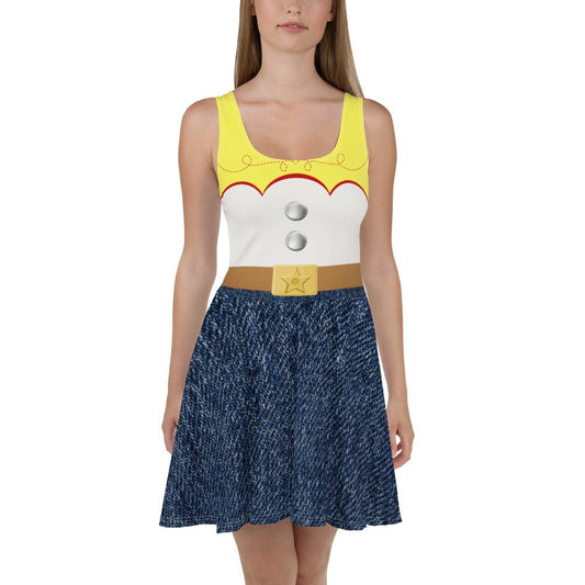 The Jessie Skater Dress adult disney costumeAll Over PrintSkater DressWrong Lever Clothing