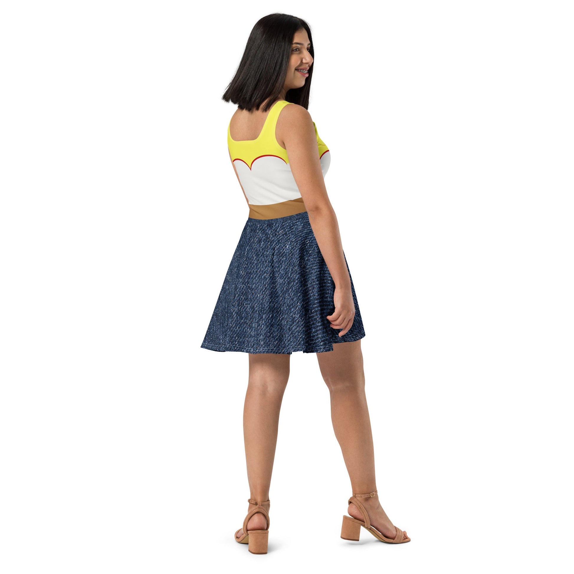 The Jessie Skater Dress adult disney costumeAll Over PrintSkater DressWrong Lever Clothing