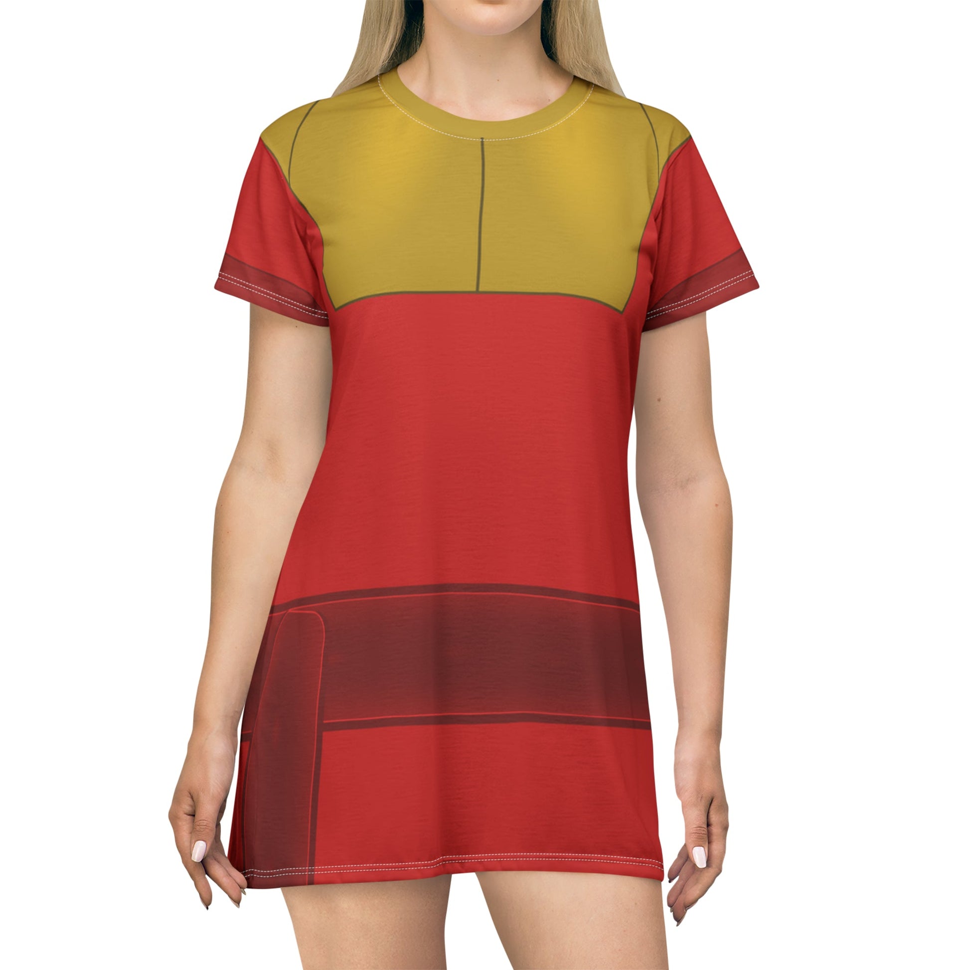 The Kuzco T-Shirt Dress- Cosplay, Bounding adult disneyAll Over PrintAOP#tag4##tag5##tag6#
