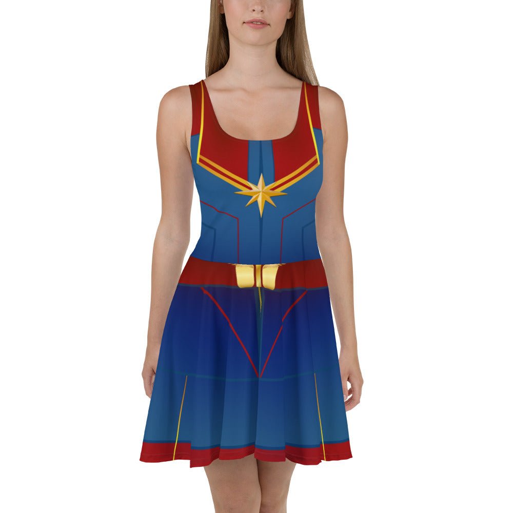 The Marvel Captain Skater Dress- Disneybounding, cosplay, running style avengers dresscaptain marvelSkater DressWrong Lever Clothing