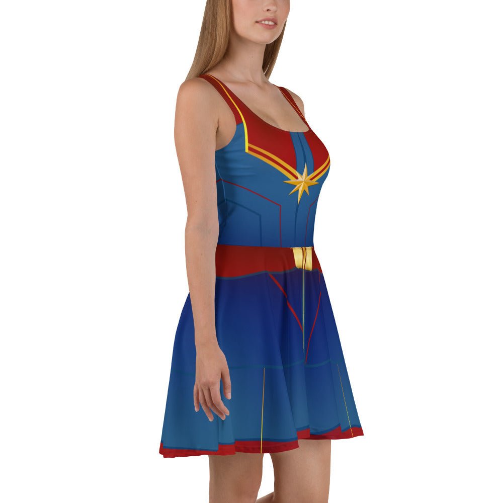 The Marvel Captain Skater Dress- Disneybounding, cosplay, running style avengers dresscaptain marvelSkater DressWrong Lever Clothing