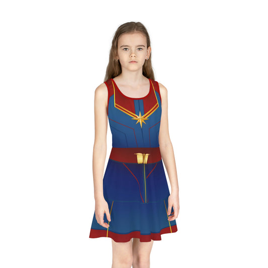 The Marvel Girls' Sleeveless Sundress All Over PrintAOPkids dressLittle Lady Shay Boutique