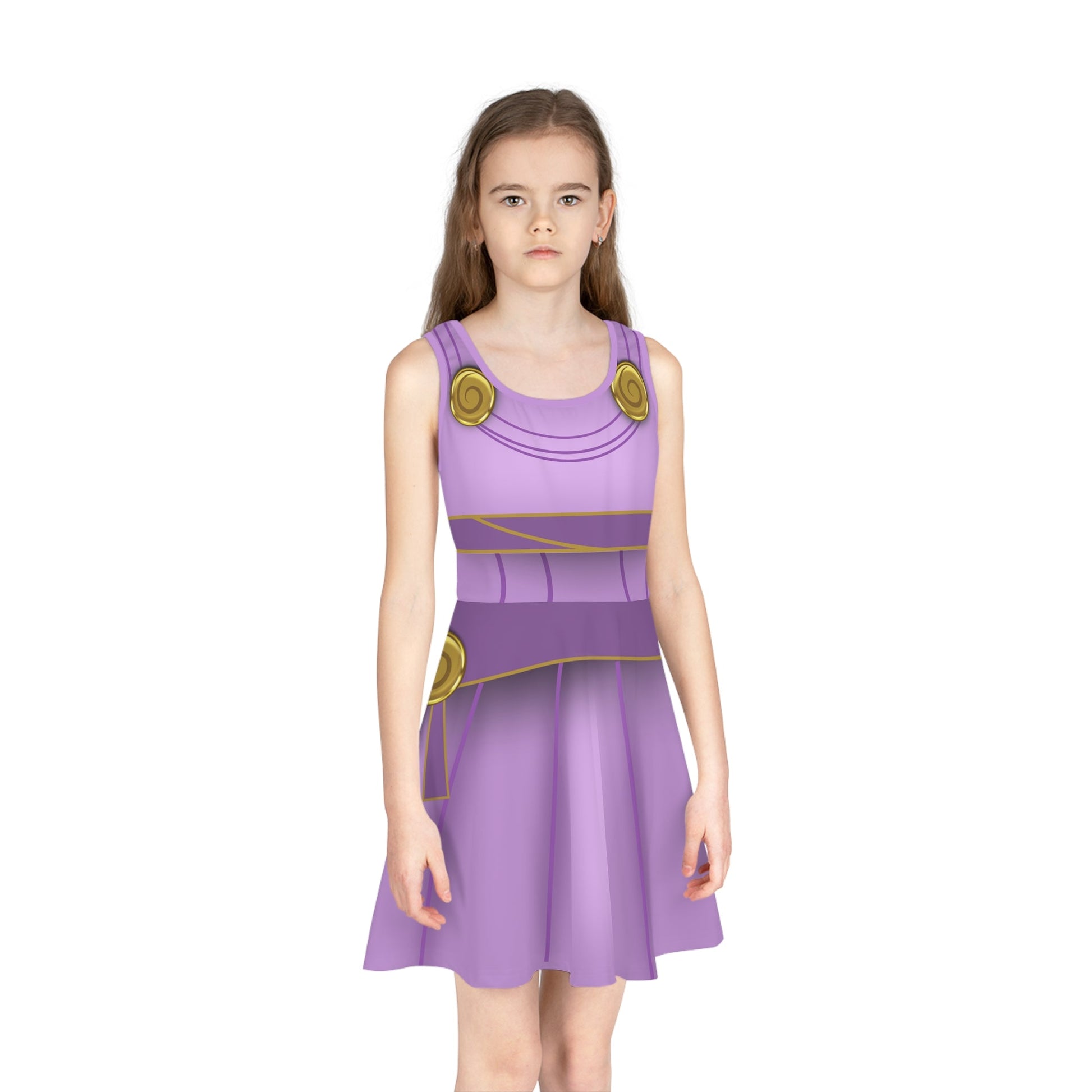 The Megara Girls' Sleeveless Sundress 90s disney moviesAll Over Printkids dressWrong Lever Clothing